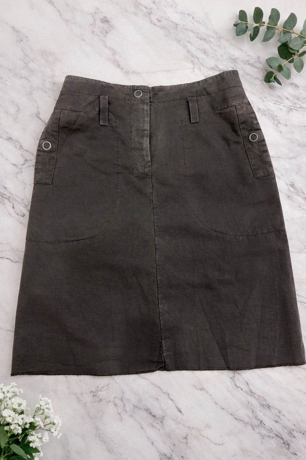 Maison Margiela MM6 Maison Margiela Brown Utility Skirt Size 27" / US 4 / IT 40 - 1 Thumbnail