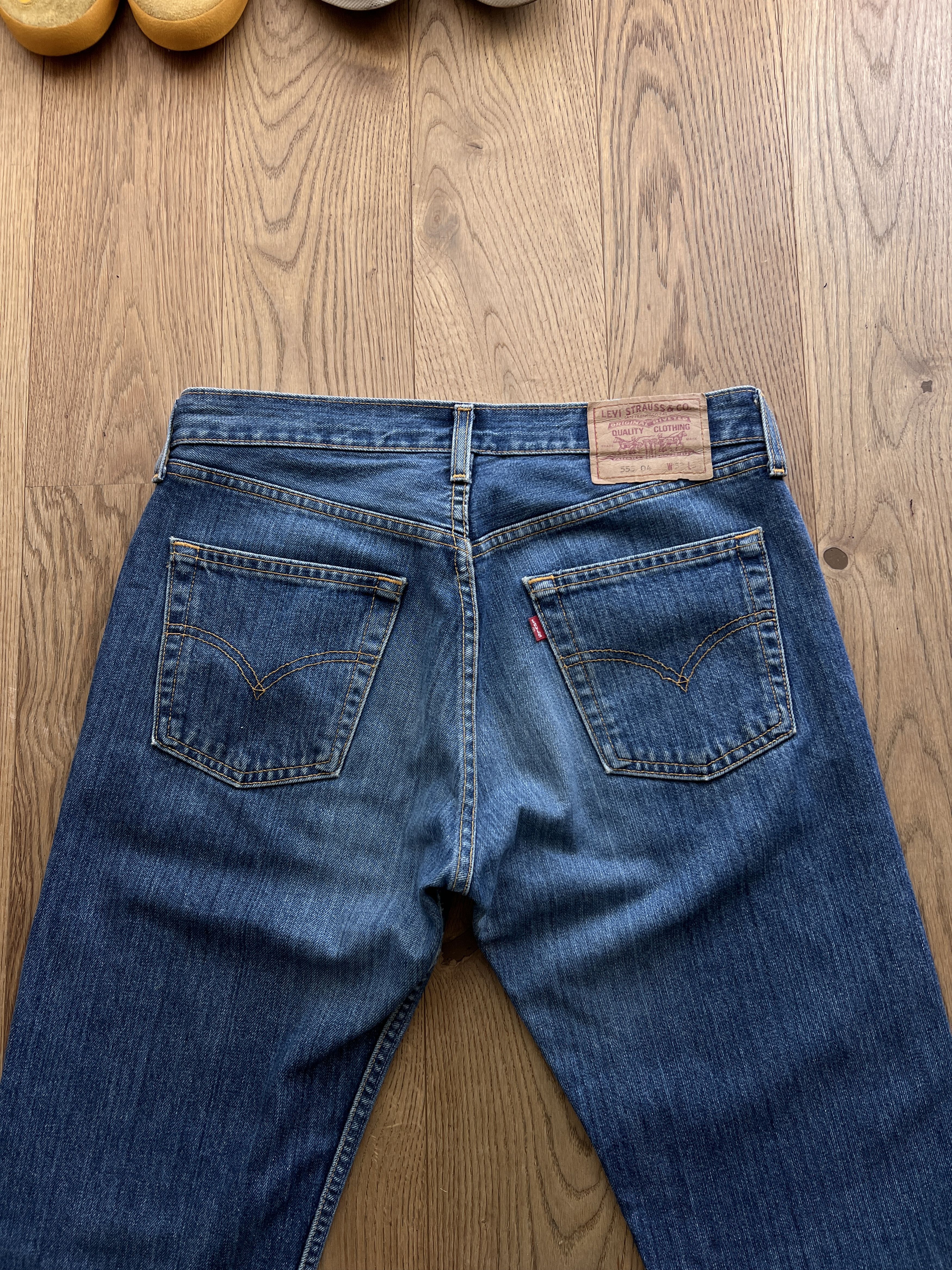Levi's Vintage Clothing Levis 555 04 Flared boot cut vintage 2000s Retro denim jeans Size US 32 / EU 48 - 12 Thumbnail