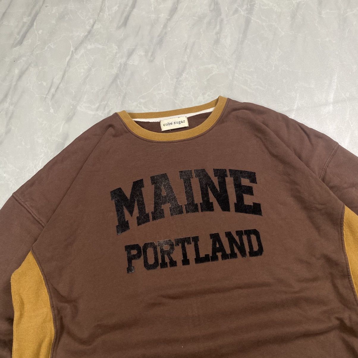 Japanese Brand Vintage Cube Sugar Maine Portland Crewneck Size L / US 10 / IT 46 - 2 Thumbnail
