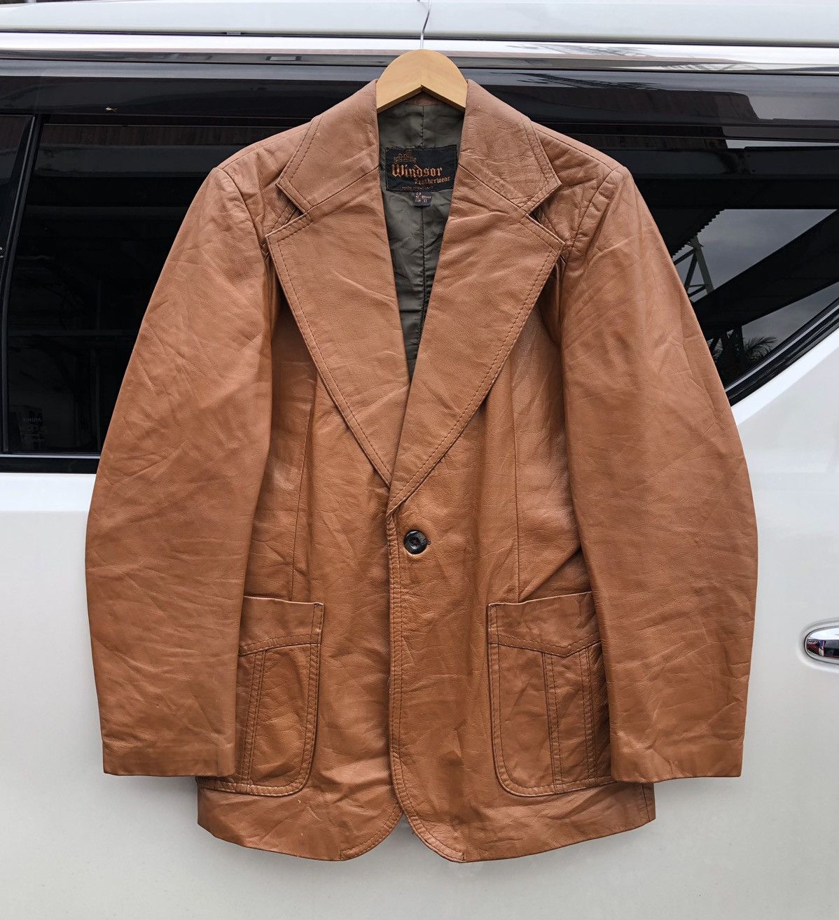 Windsor Smith Vintage WINDSOR Leatherwear Brown Jacket Made In England 🏴󠁧󠁢󠁥󠁮󠁧󠁿 Size US L / EU 52-54 / 3 - 6 Thumbnail