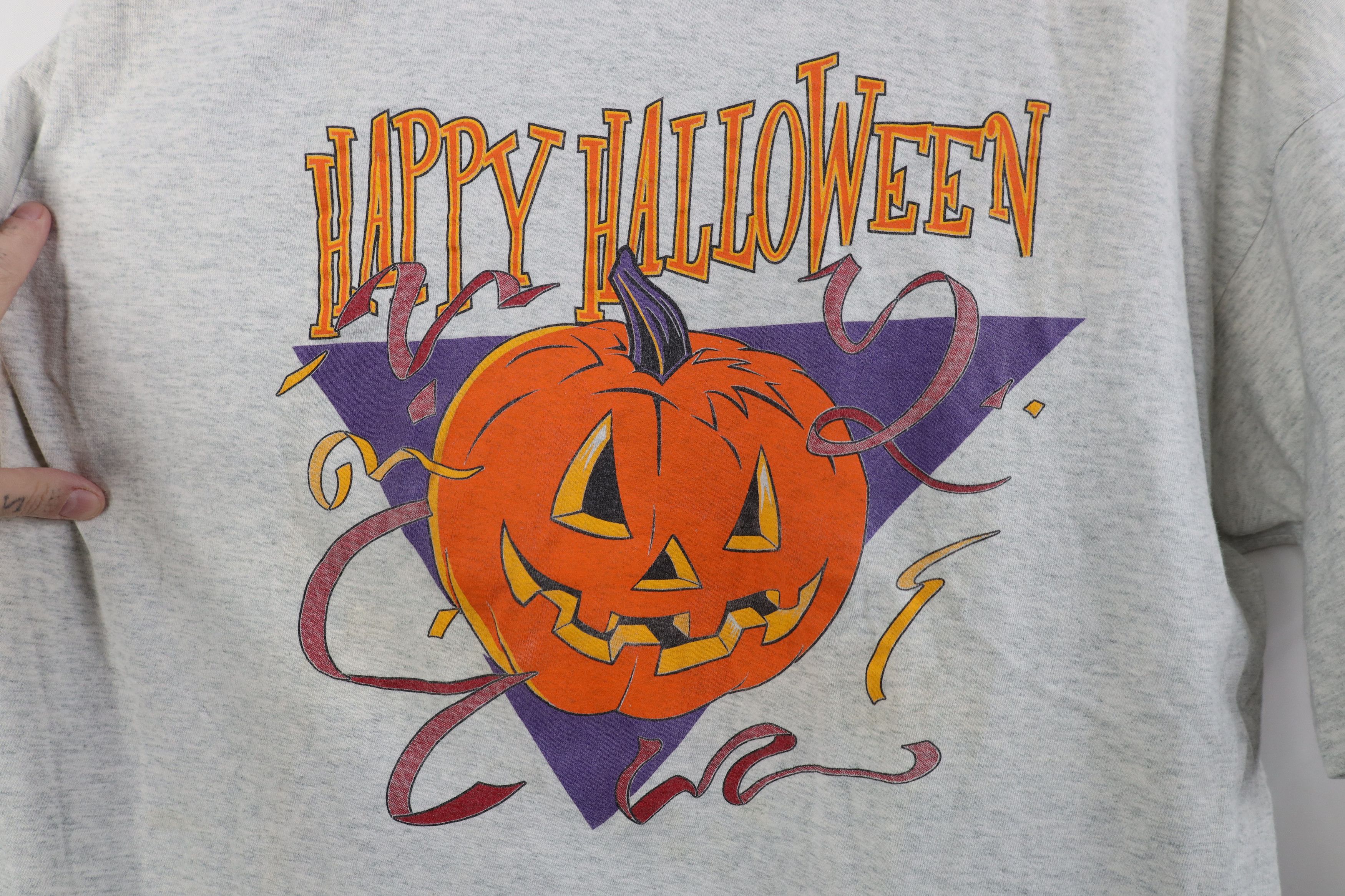 Vintage Vintage 90s Streetwear Halloween Short Sleeve T-Shirt Gray Size XL / US 12-14 / IT 48-50 - 4 Thumbnail