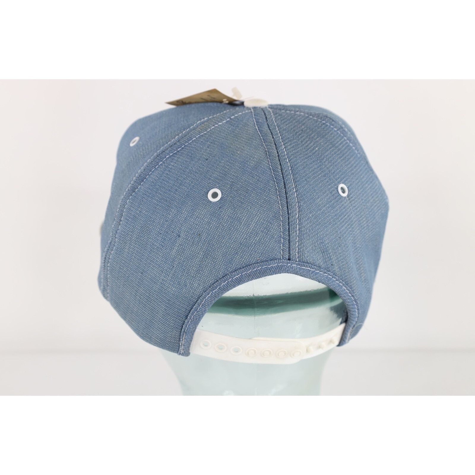 Caterpillar Deadstock Vintage 70s Caterpillar Cat Spell Out Chambray Hat Size ONE SIZE - 6 Thumbnail