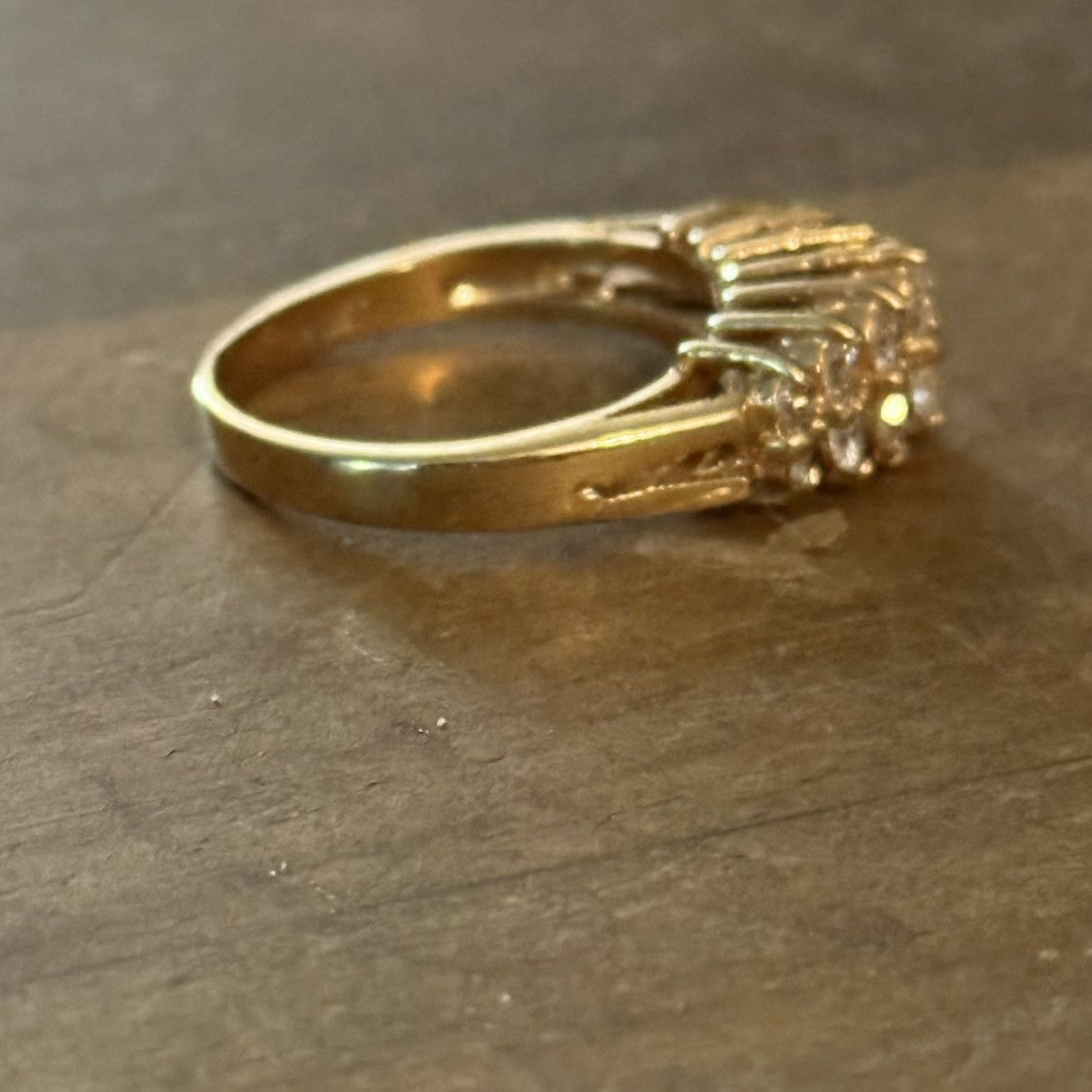 Vintage Vintage SETA gold tone simulated diamond ring Size ONE SIZE - 7 Thumbnail