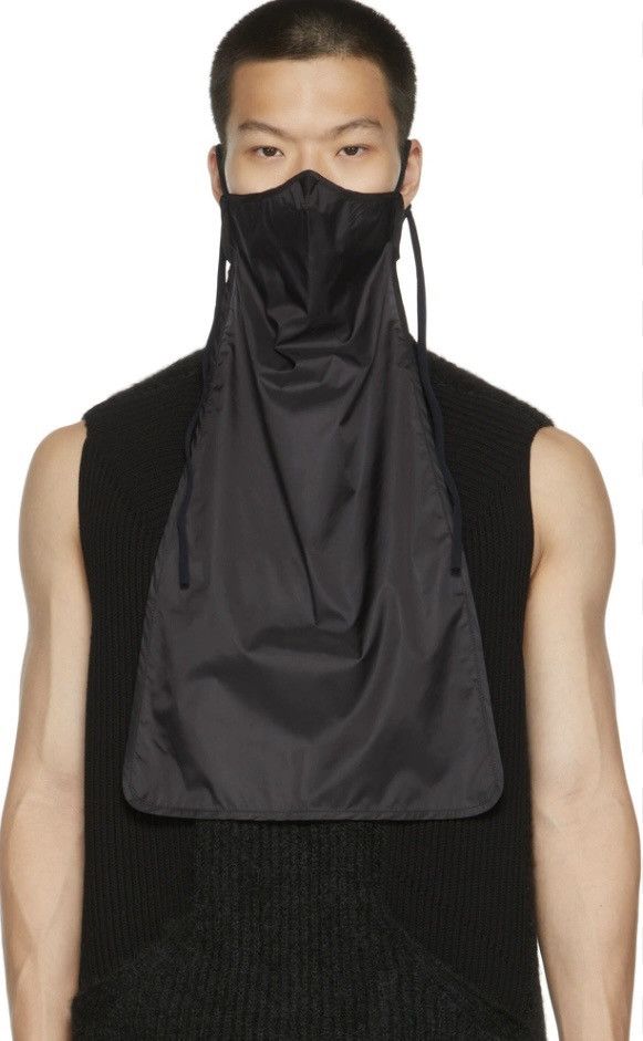 Rick Owens Rick Owens FW/22 Fogachine cupro long face mask NWT Size ONE SIZE - 1 Thumbnail