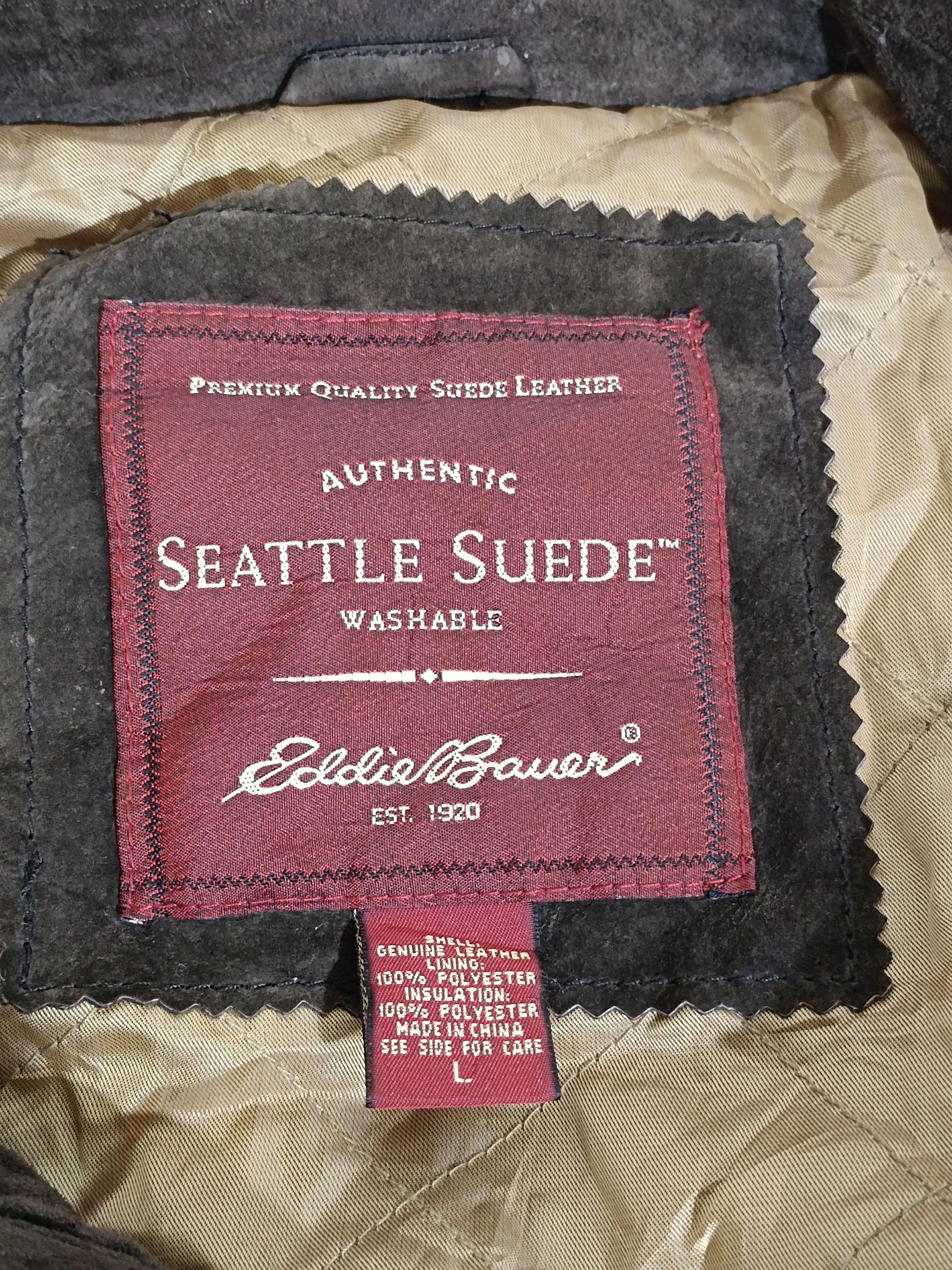 Eddie Bauer Eddie Bauer Seattle Suede Leather Jacket Size US L / EU 52-54 / 3 - 8 Thumbnail