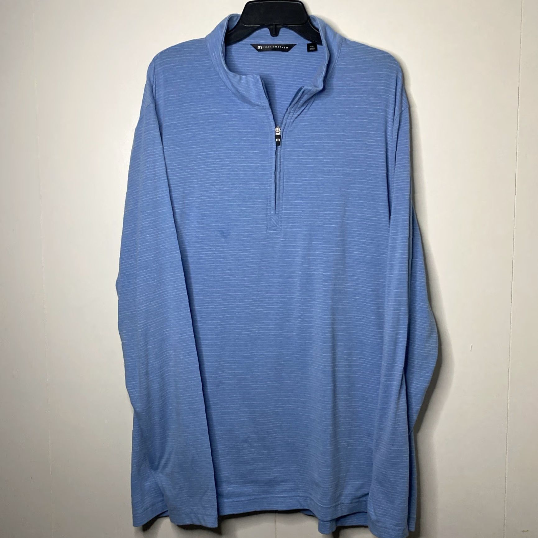 TravisMathew Travis Matthew Quarter Zip Mens 2XL Light Weight Golf Walking Blue Size US XXL / EU 58 / 5 - 3 Thumbnail