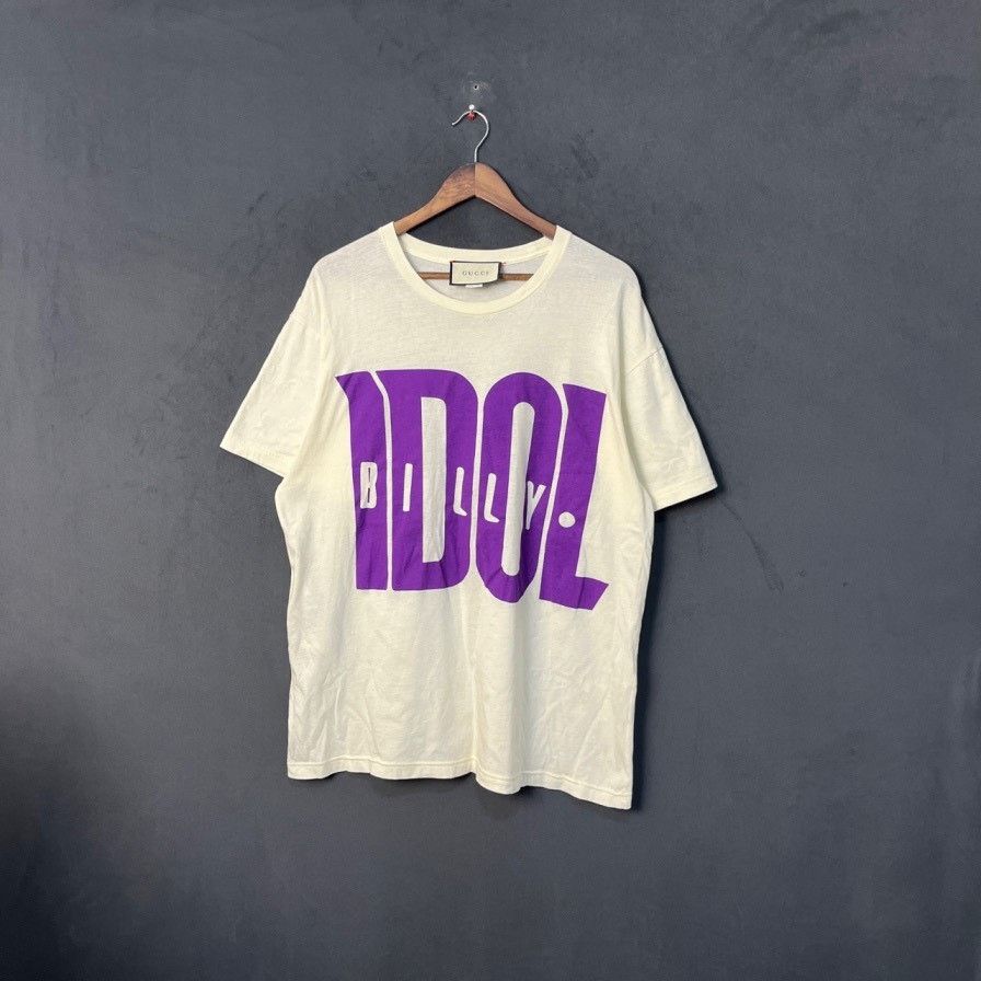 Gucci Gucci White and purple back logo short sleeves 2501-Nextarr Size US S / EU 44-46 / 1 - 1 Thumbnail