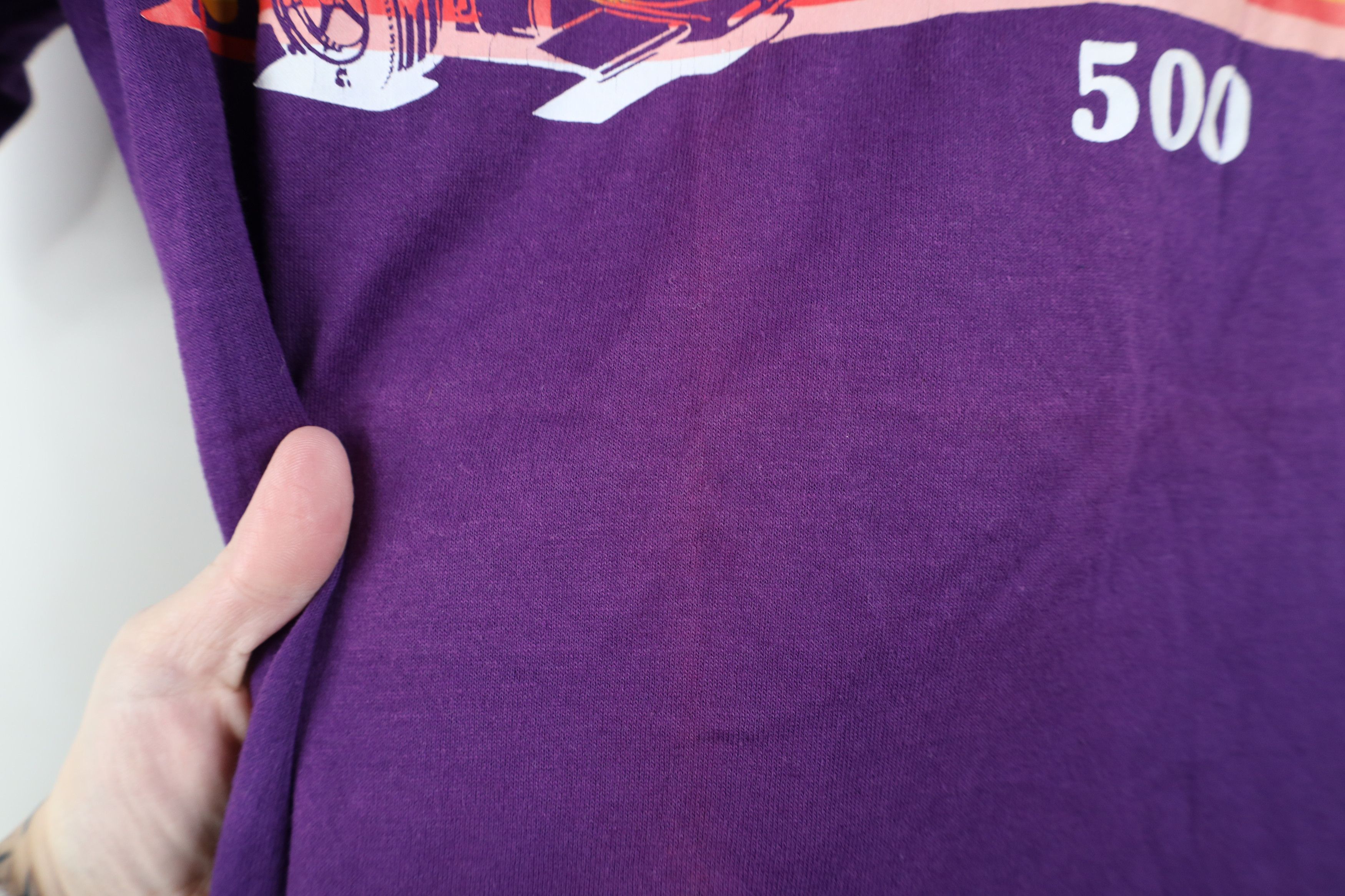 Vintage Vintage 70s 80s Indianapolis 500 Racing T-Shirt Purple USA Size M / US 6-8 / IT 42-44 - 8 Thumbnail