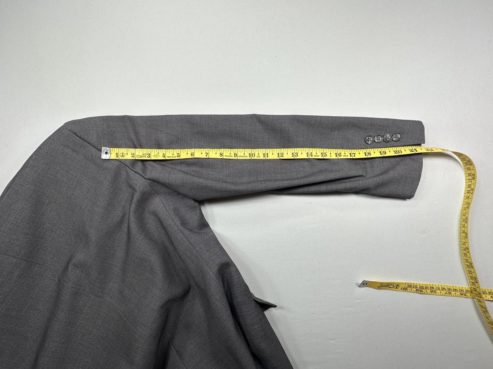 Pronto Uomo Pronto Uomo Slim Fit Suit Jacket Gray 36 Regular 30 Waist Size 36R - 5 Thumbnail