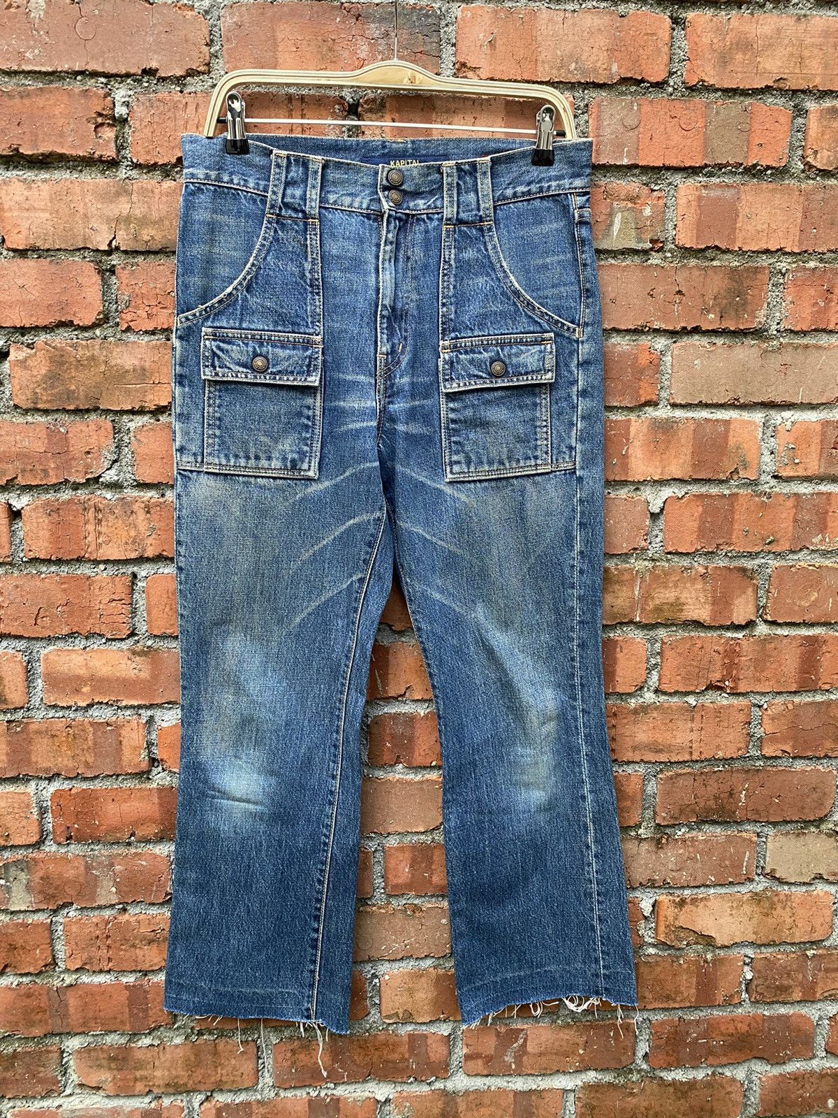 Japanese Brand × Kapital size 33x27 Kapital bush jeans flare denime Size US 33 - 1 Thumbnail