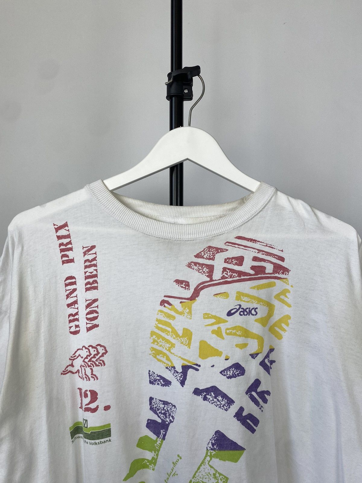 Asics × Vintage Vintage 80-90s ASICS Grand Prix Von Bern marathon t-shirt Size US XL / EU 56 / 4 - 4 Thumbnail