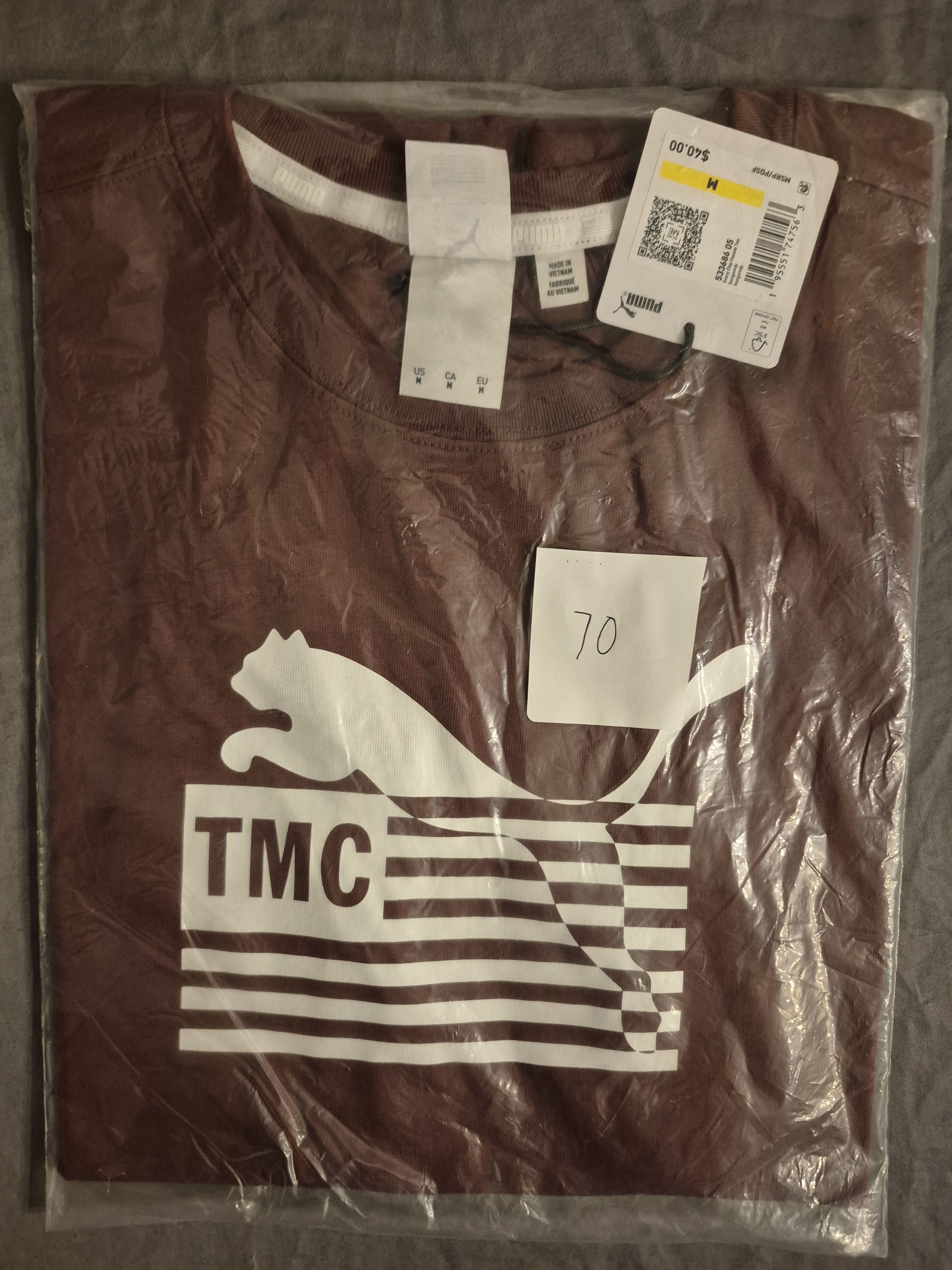 Puma Puma x TMC Burgundy Medium Tee Shirt Size Medium Size US M / EU 48-50 / 2 - 1 Thumbnail