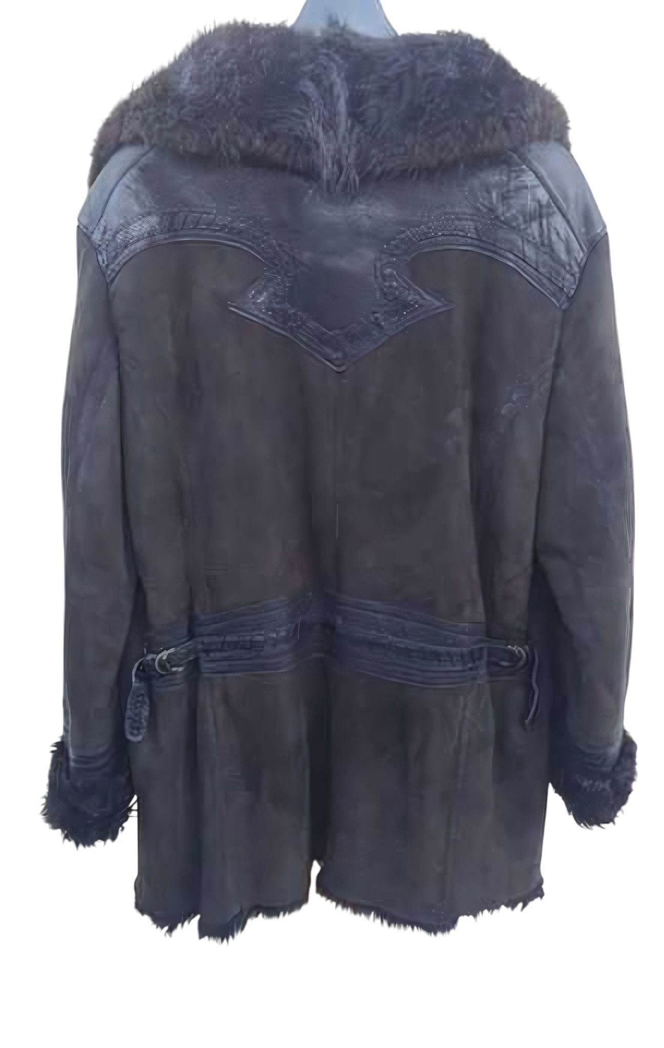 Roberto Cavalli BEAVER FUR SUEDE LEATHER HEAVY COAT Size US L / EU 52-54 / 3 - 3 Thumbnail