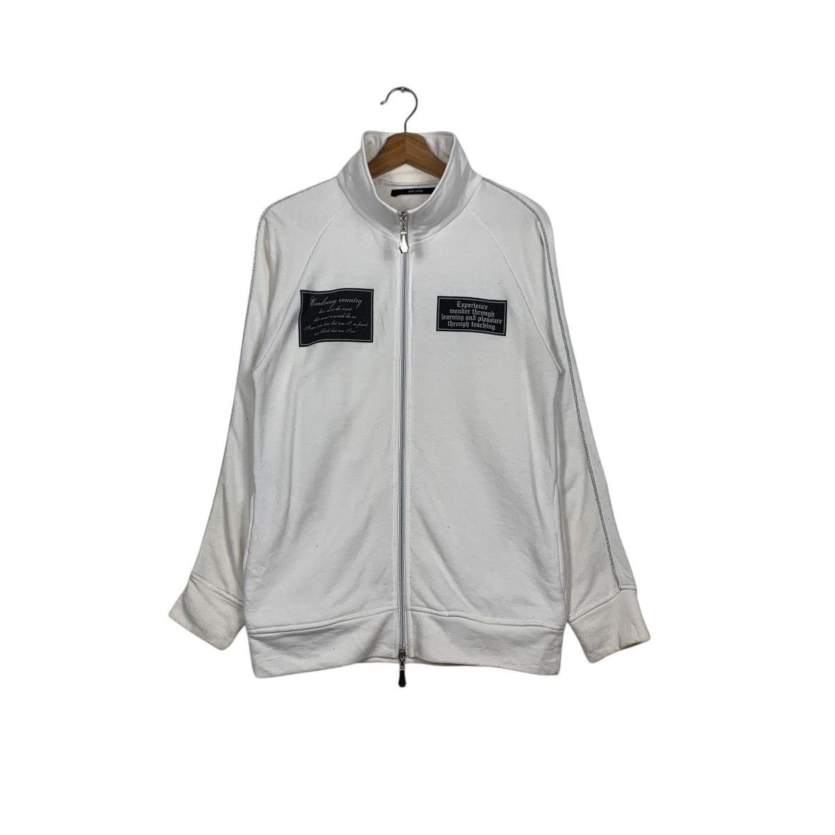 Japanese Brand METAL SYSTEM The Integral Big Logo White Sweater #1599-C71 Size US L / EU 52-54 / 3 - 3 Thumbnail