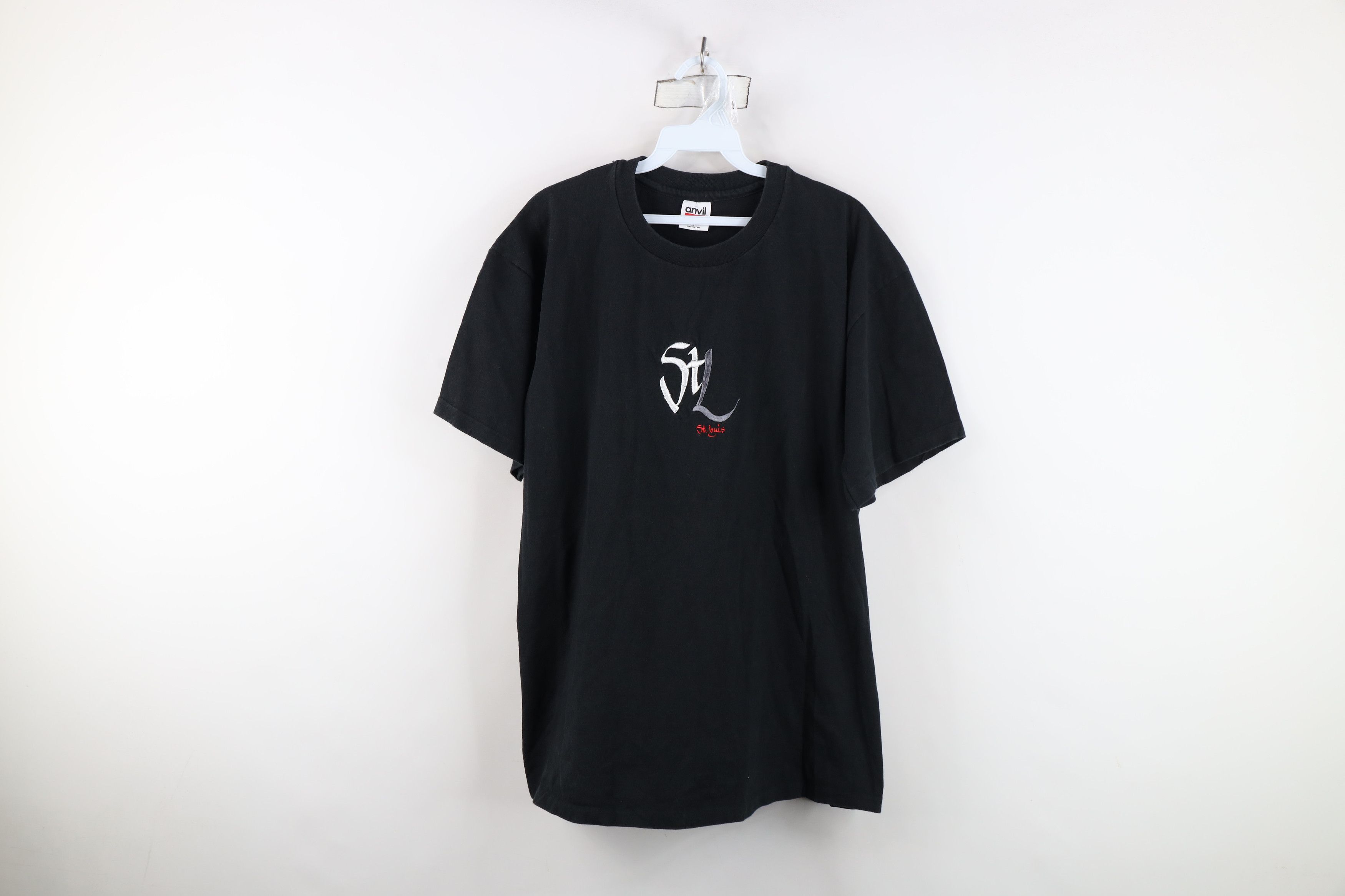 Vintage Vintage 90s Streetwear STL ST Louis Short Sleeve T-Shirt USA Size US XL / EU 56 / 4 - 1 Thumbnail