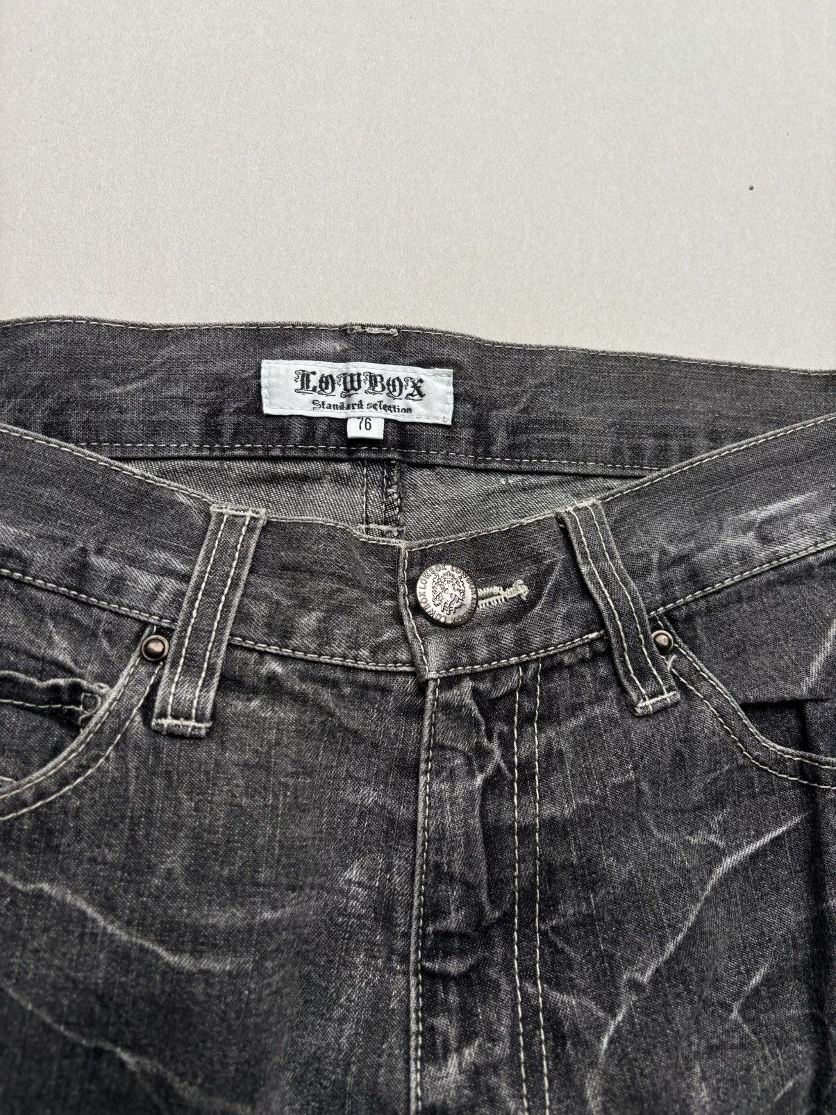 Japanese Brand LOWBOX lace up flare jeans Size US 29 - 4 Thumbnail