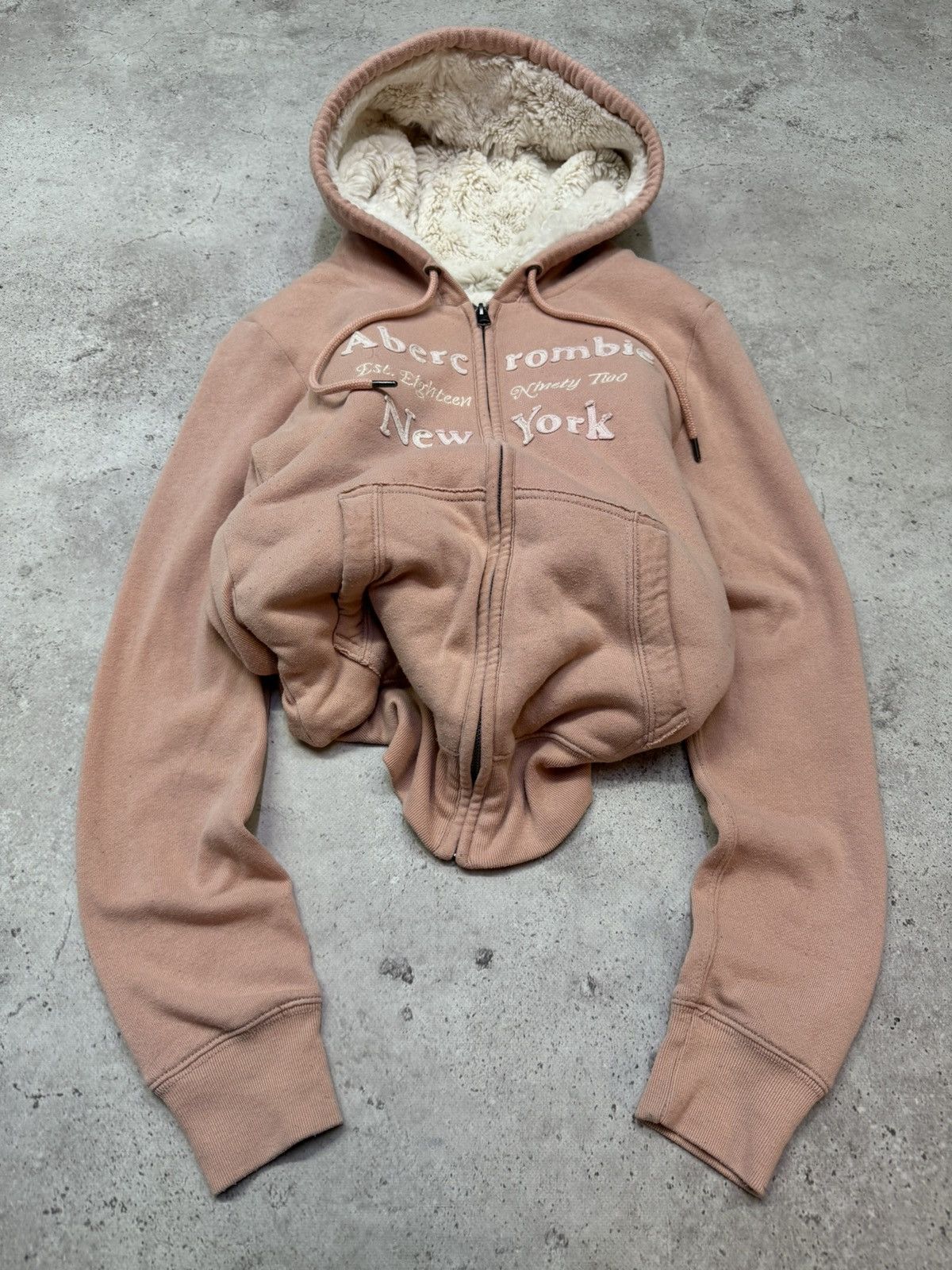 Abercrombie & Fitch Abercrombie & Fitch Vintage Full Fur Zip Hoodie Size US M / EU 48-50 / 2 - 1 Thumbnail