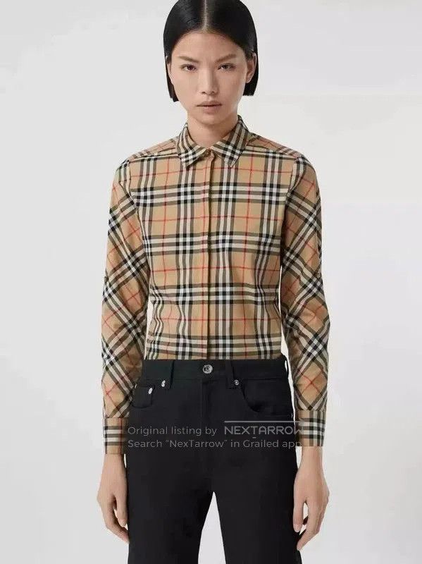 Burberry Burberry Women's Long Sleeve Checkered Shirt. Size M / US 6-8 / IT 42-44 - 3 Thumbnail
