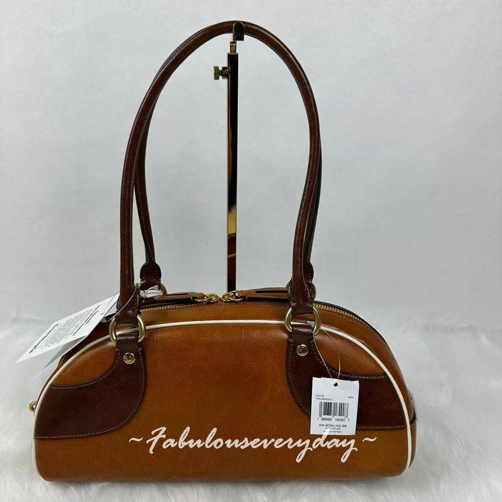 Coach Coach Coachtopia Bowling Shoulder Bag Tan/Saddle CDU49 NWT Size ONE SIZE - 4 Thumbnail