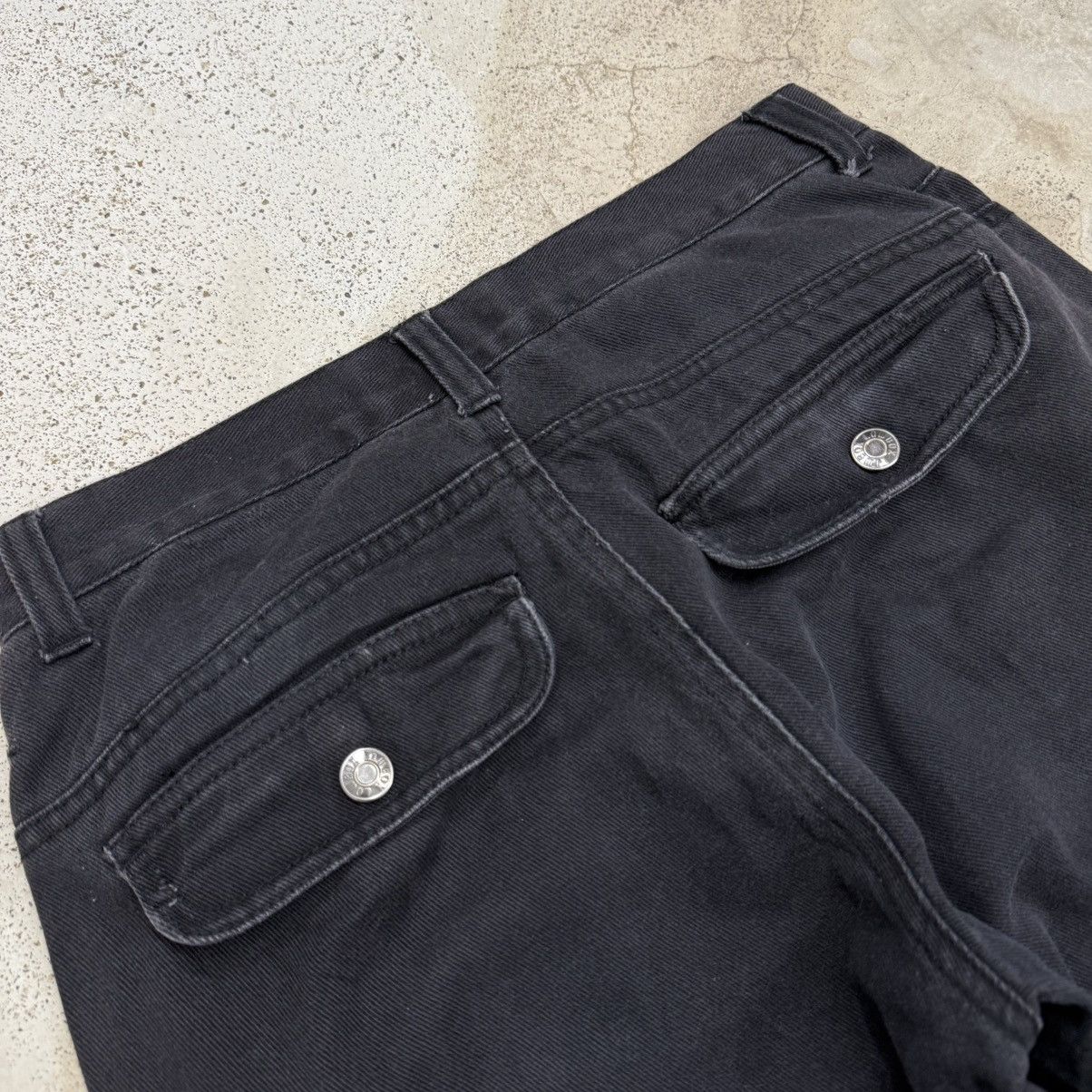 LOWBOX Lowbox Sunfaded Cargo Biker Denim Pants Size US 28 / EU 44 - 18 Thumbnail
