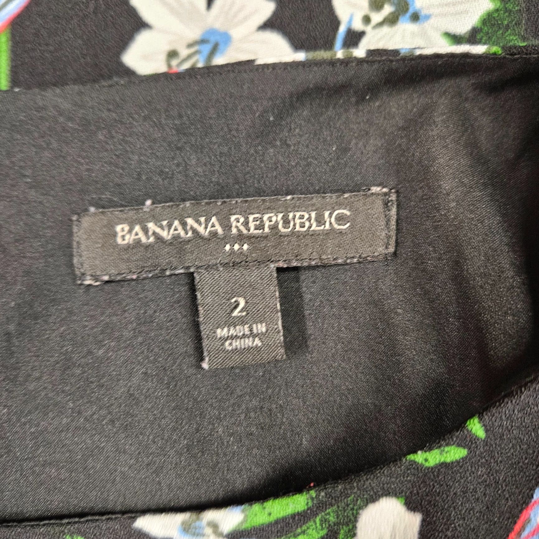 Banana Republic Banana Republic Dress Womens Sz 2 Multicolor Floral Short Sleeve Shift ガ Size 26" / US 2 / IT 38 - 6 Thumbnail