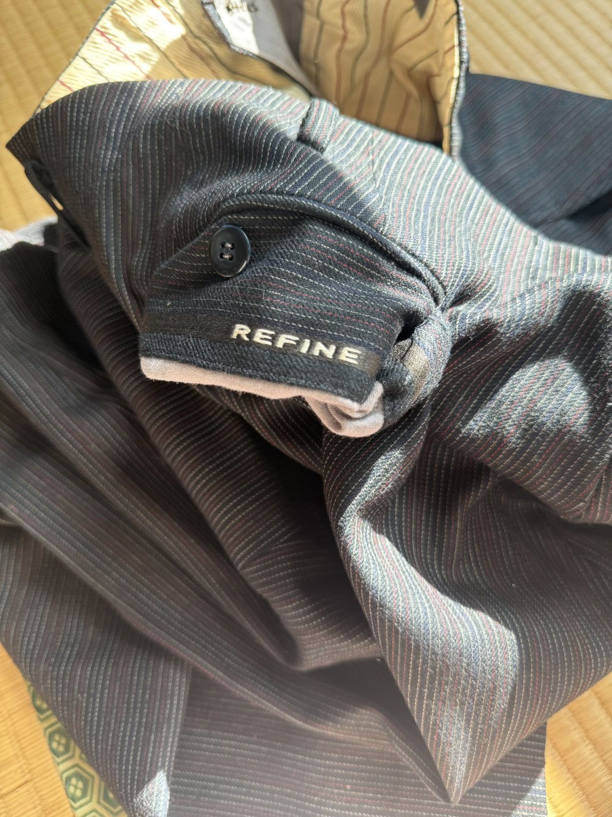 Other Vintage REFINE SUPER ALL WOOLBlueGrey Pinstripe 3-Piece Suit Size 42R - 5 Thumbnail