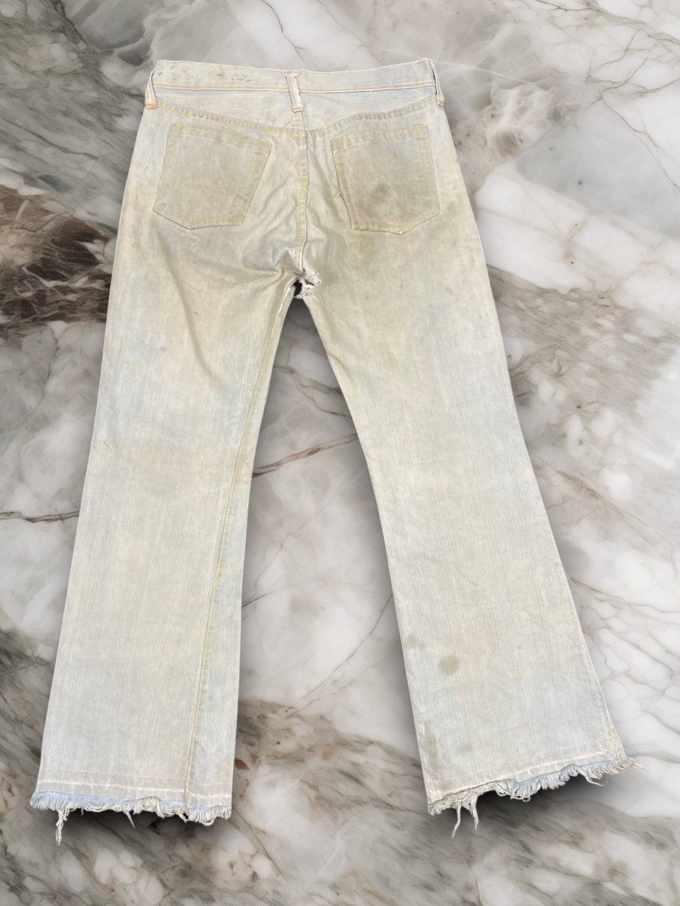 Vintage vintage japan bootcut flare stained distressed denim Size US 33 - 2 Thumbnail