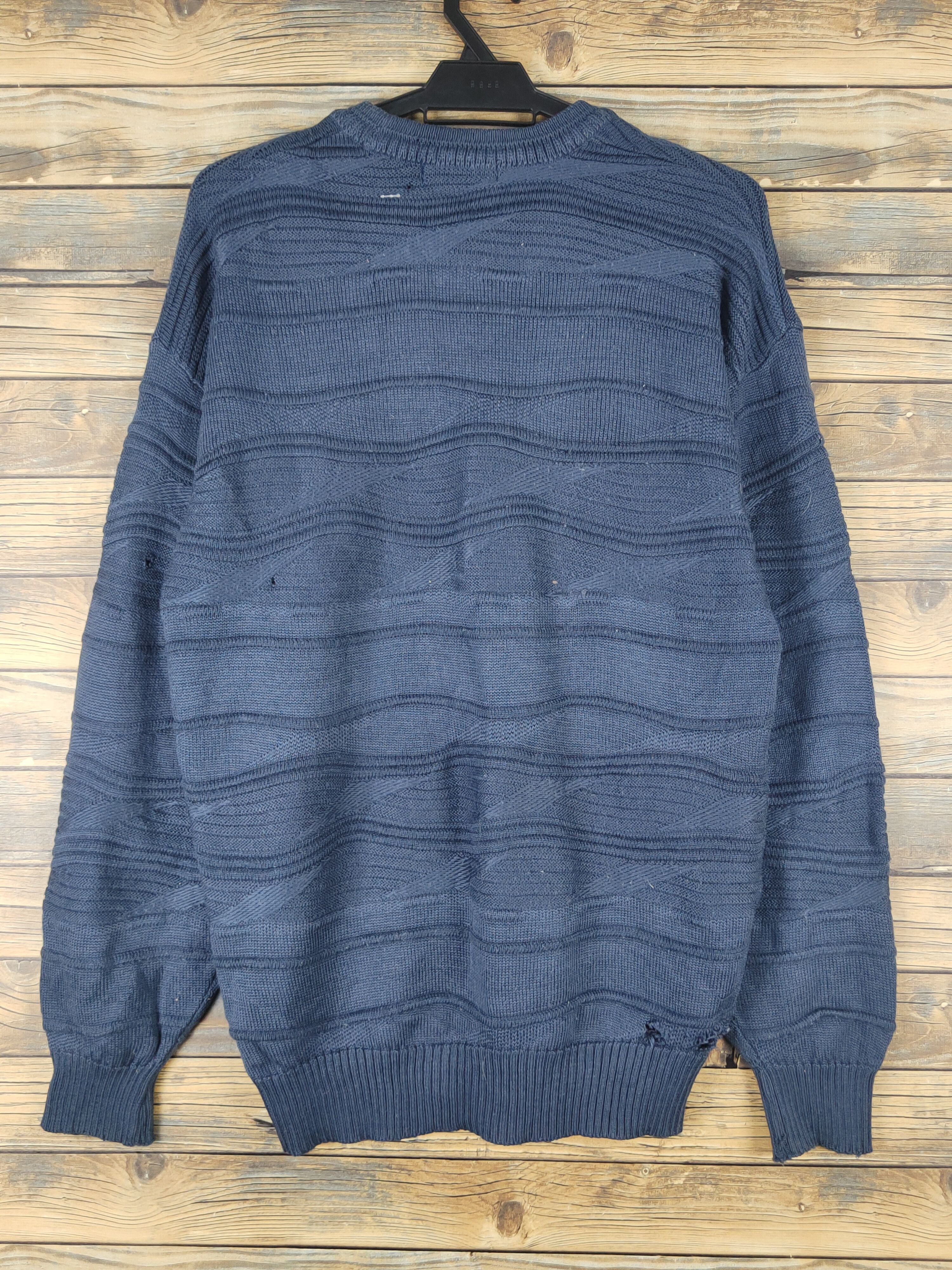 Vintage Exvess ripped distressed Blue Knitwear Sweatshirts #W1523 Size US M / EU 48-50 / 2 - 10 Thumbnail