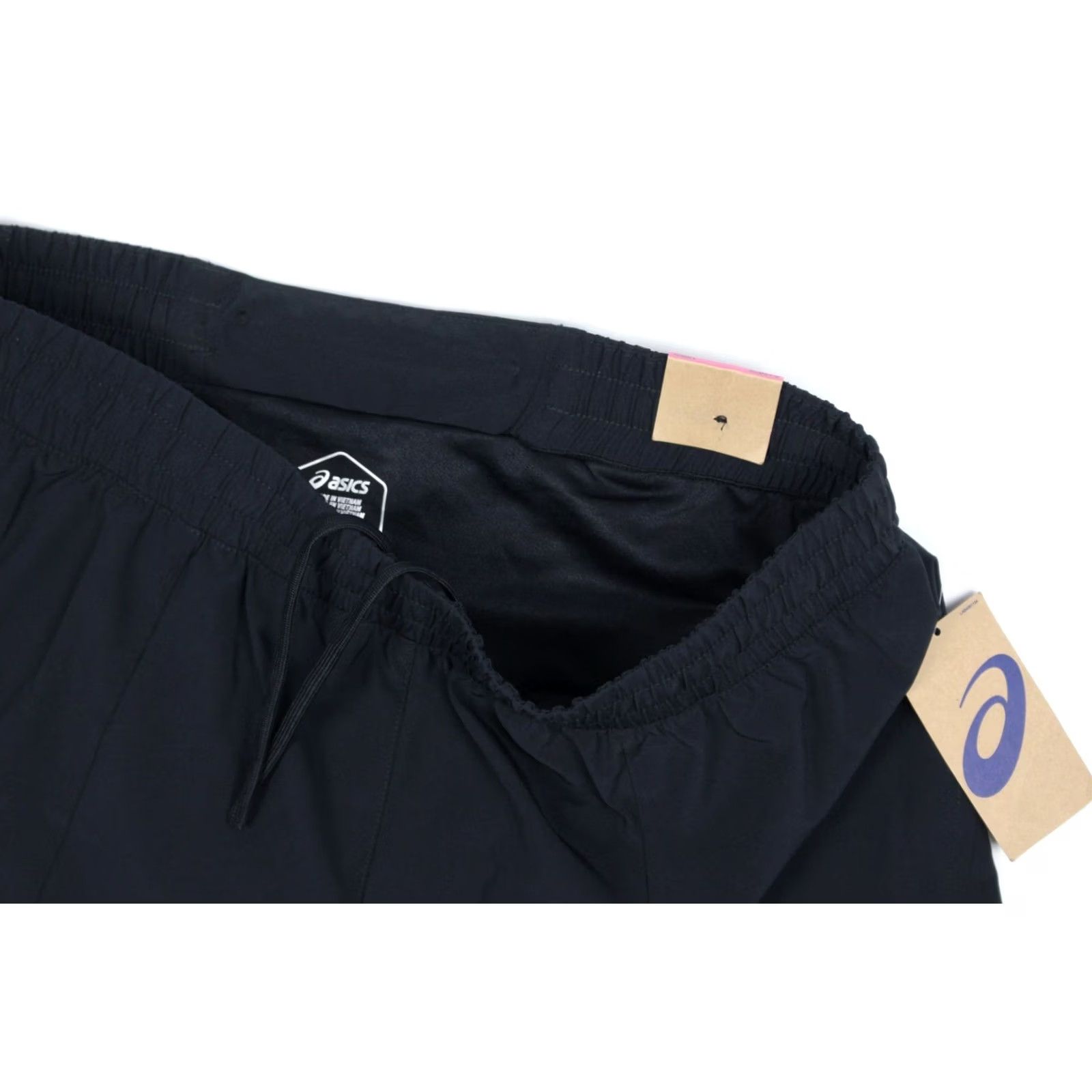 Asics ASICS Women's Run Shorts Lasercut Lined 4" Inseam XL Black Zip Pocket Shirt Size 40" / US 18 - 5 Thumbnail