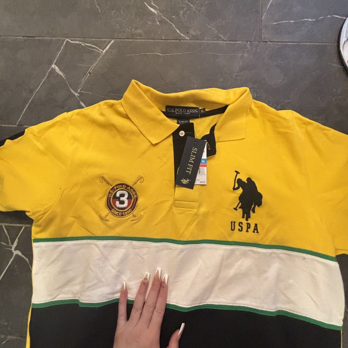 U.S. Polo Assn. Rare Tags On Striped Polo Ralph Lauren Size US XL / EU 56 / 4 - 2 Thumbnail