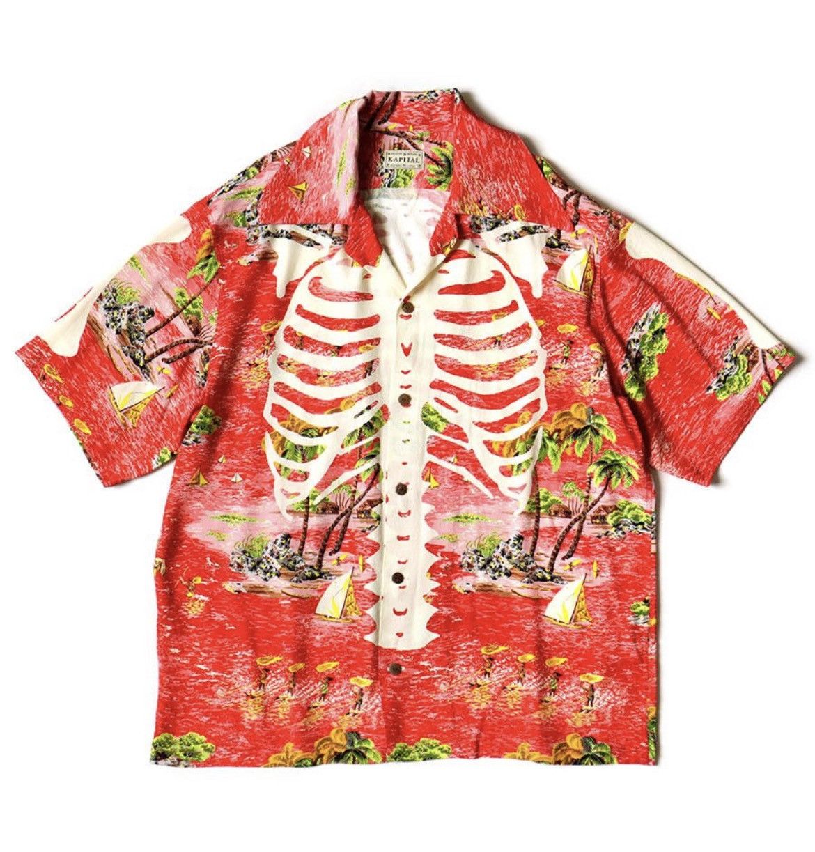 Kapital Kapital bone rayon aloha shirts size 4 Size US XL / EU 56 / 4 - 1 Preview