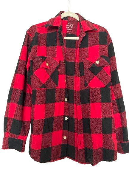 Anti Social Social Club Red Flannel | Grailed