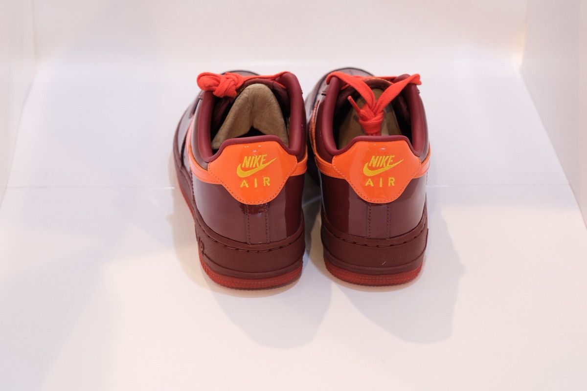 Nike Nike Air Force 1 Low Patent Leather Team Red Orange Size US 9 / EU 42 - 5 Thumbnail
