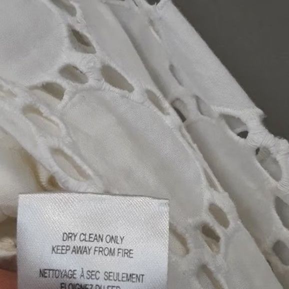 Vintage Samuel Dong Jacket Medium White Eyelet Zipper Front Wearable Art Classic Womens Size M / US 6-8 / IT 42-44 - 4 Thumbnail