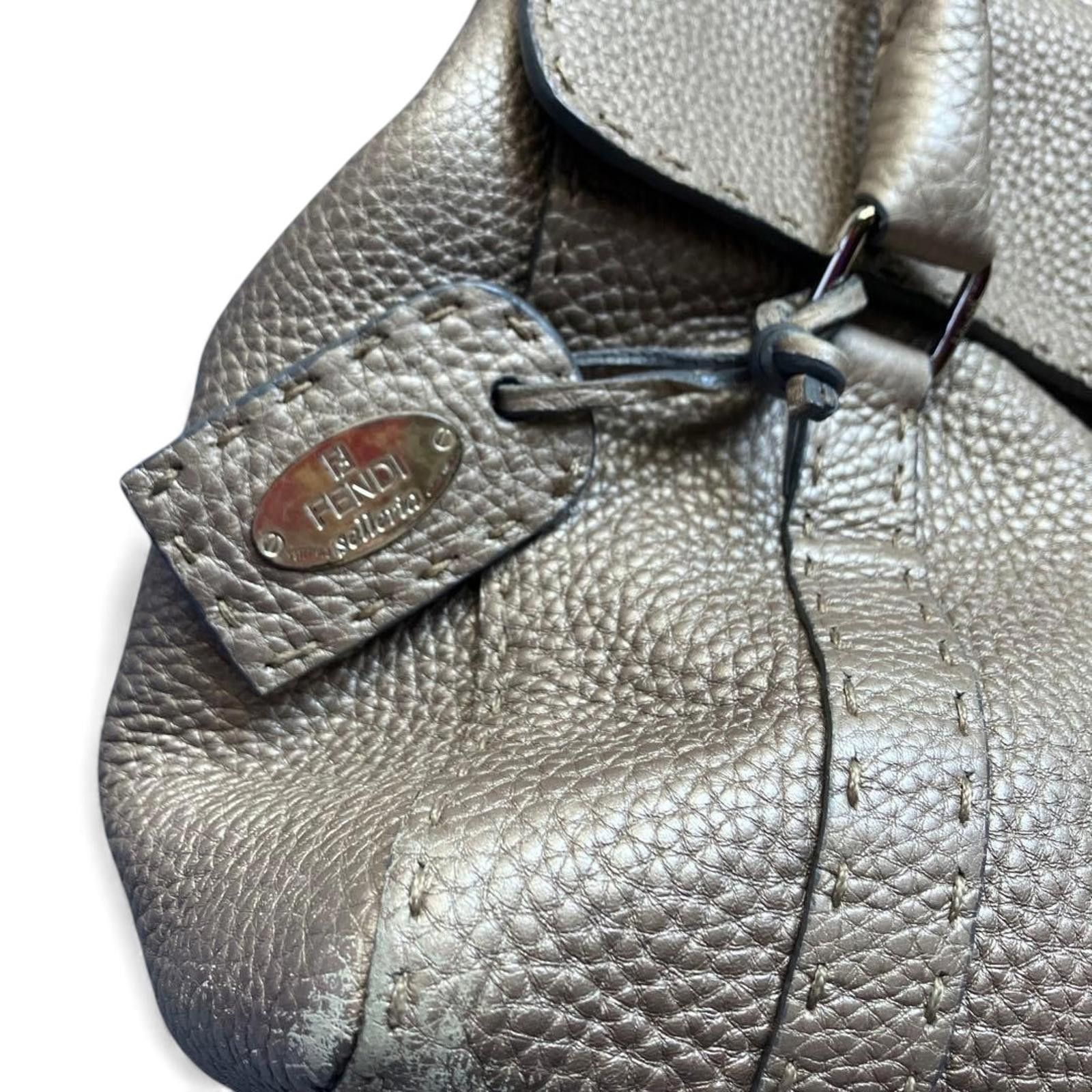 Fendi Fendi - Metallic Selleria Leather Handbag Size ONE SIZE - 2 Thumbnail