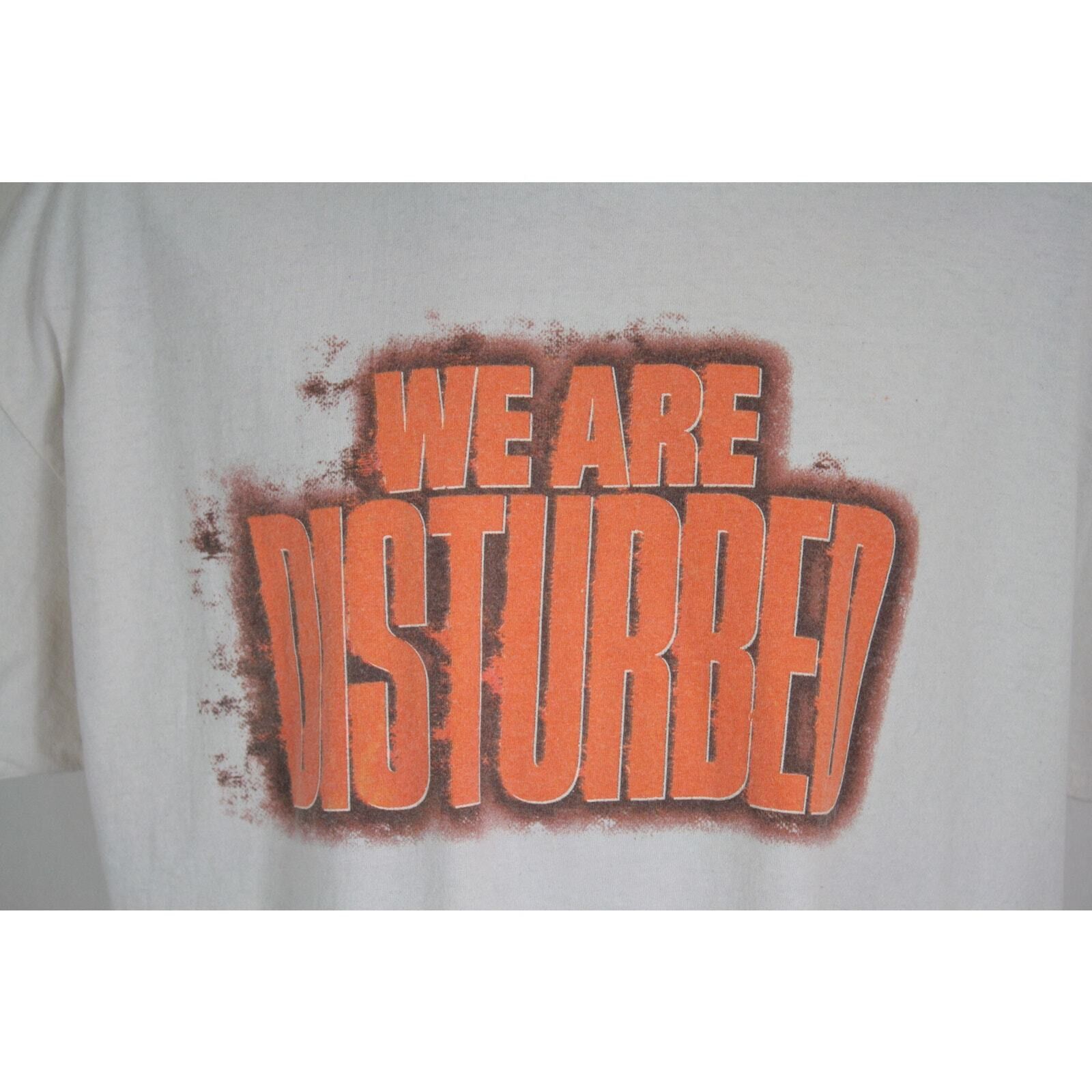 Band Tees Disturbed 2023 Tour Double Sided White T-Shirt Mens 2XL Size US XXL / EU 58 / 5 - 3 Thumbnail