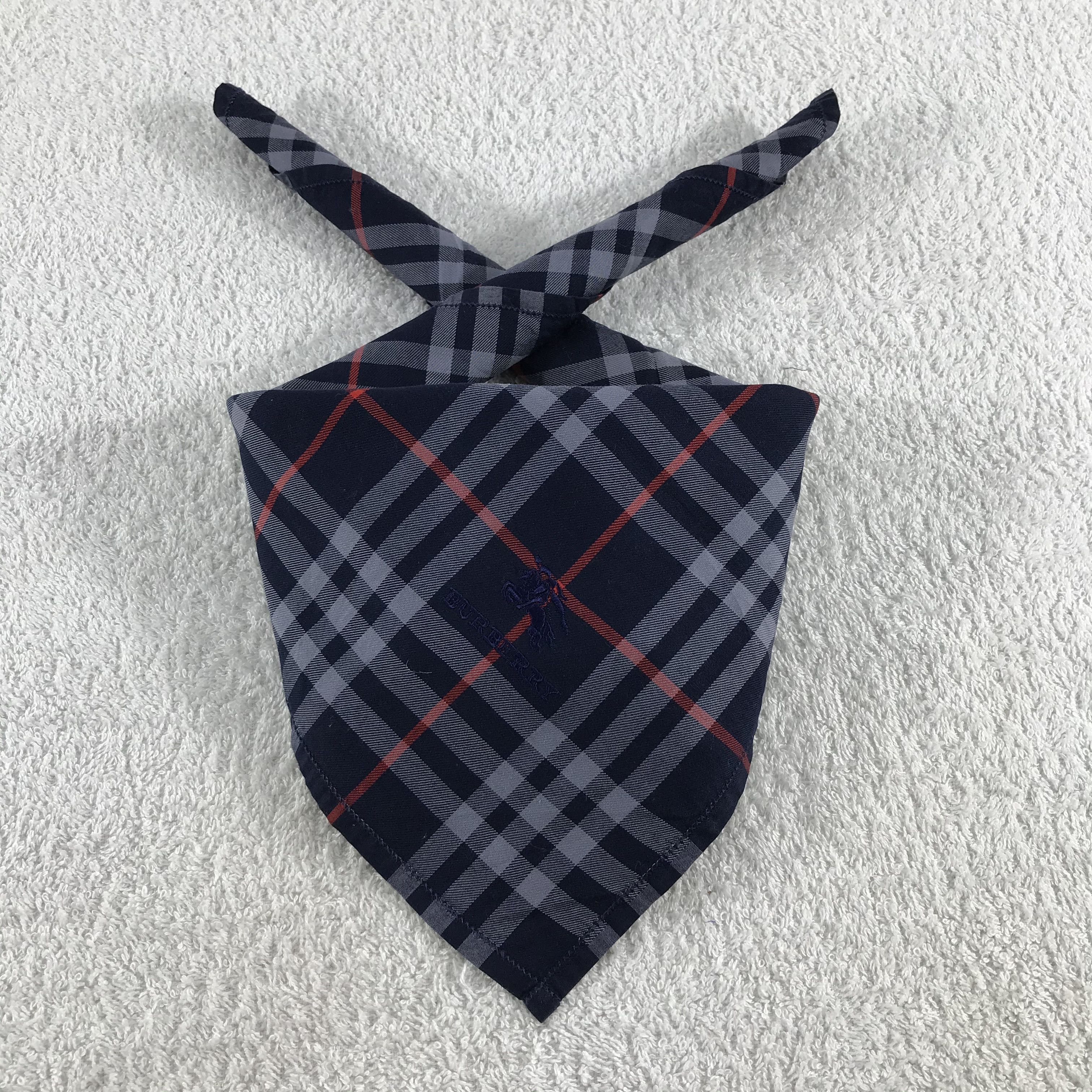 Burberry × Vintage Burberry Bandana / Handkerchief / Neckerchief - S066 Size ONE SIZE - 3 Thumbnail