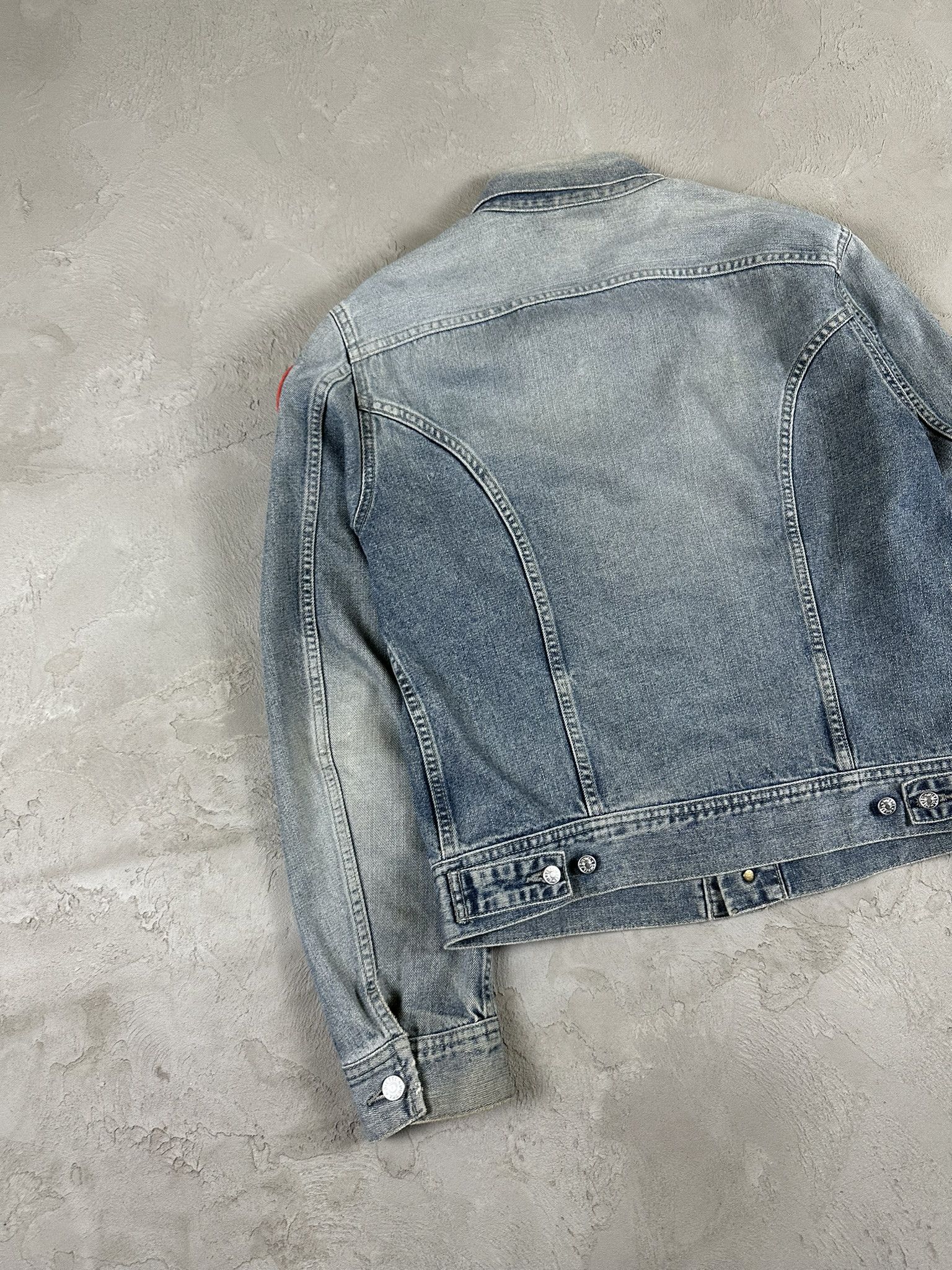 Diesel Vintage Y2k Diesel Faded Washed Denim Trucker Jacket 00s Size US M / EU 48-50 / 2 - 13 Thumbnail