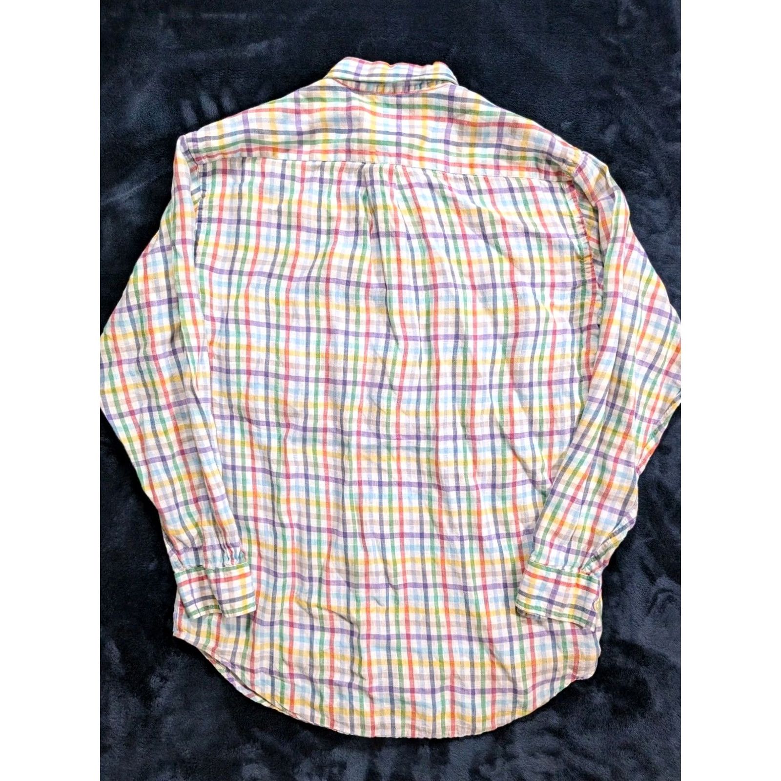 Brooks Brothers Brooks Brothers Shirt Men's S Multicolor Striped Linen Button-Down Crewneck? Size US S / EU 44-46 / 1 - 5 Thumbnail