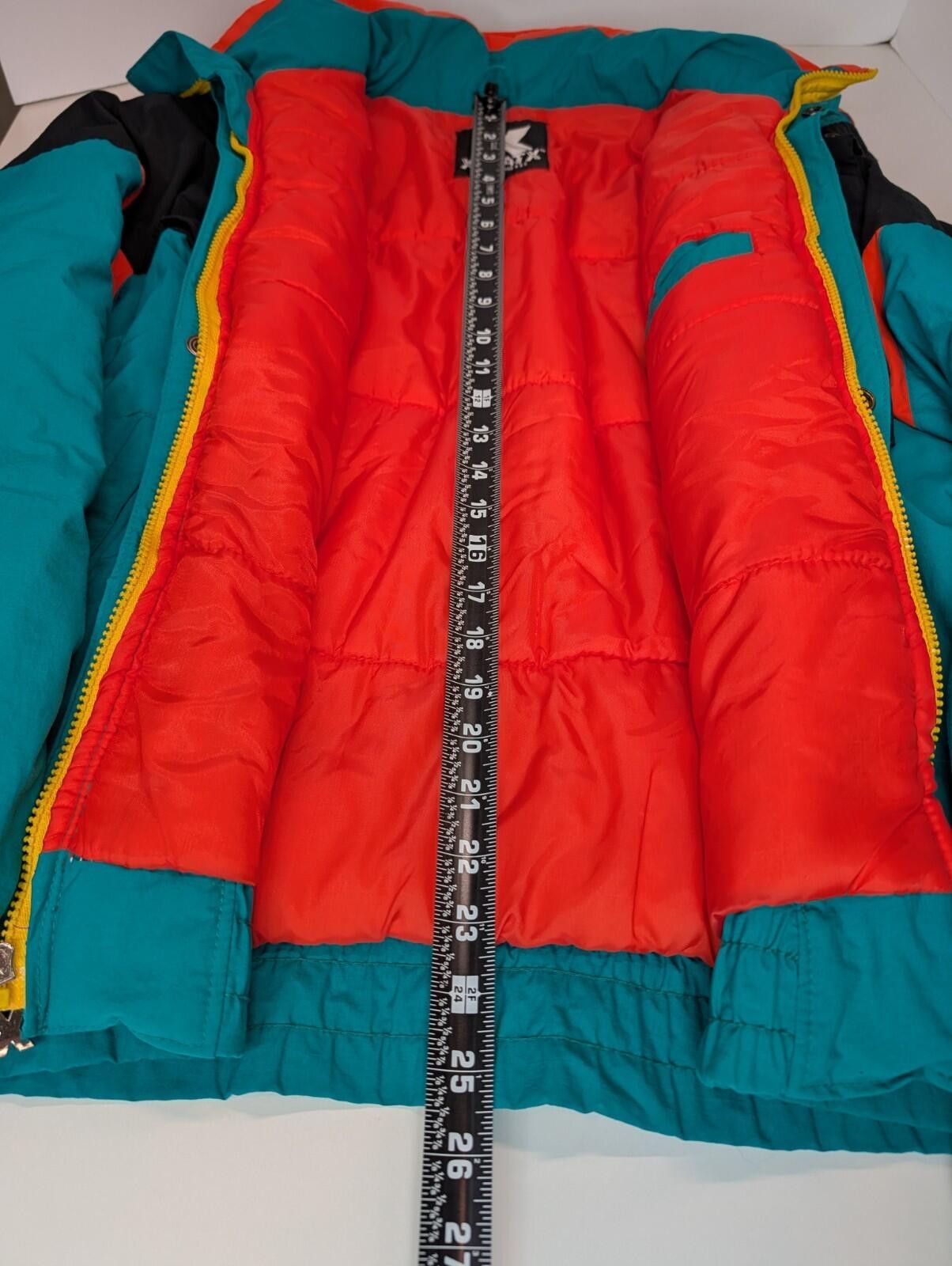 Other Vintage XSTATX 90s Puffer Ski Jacket Mens M Teal/Blk/Rd/YL Size US M / EU 48-50 / 2 - 8 Thumbnail
