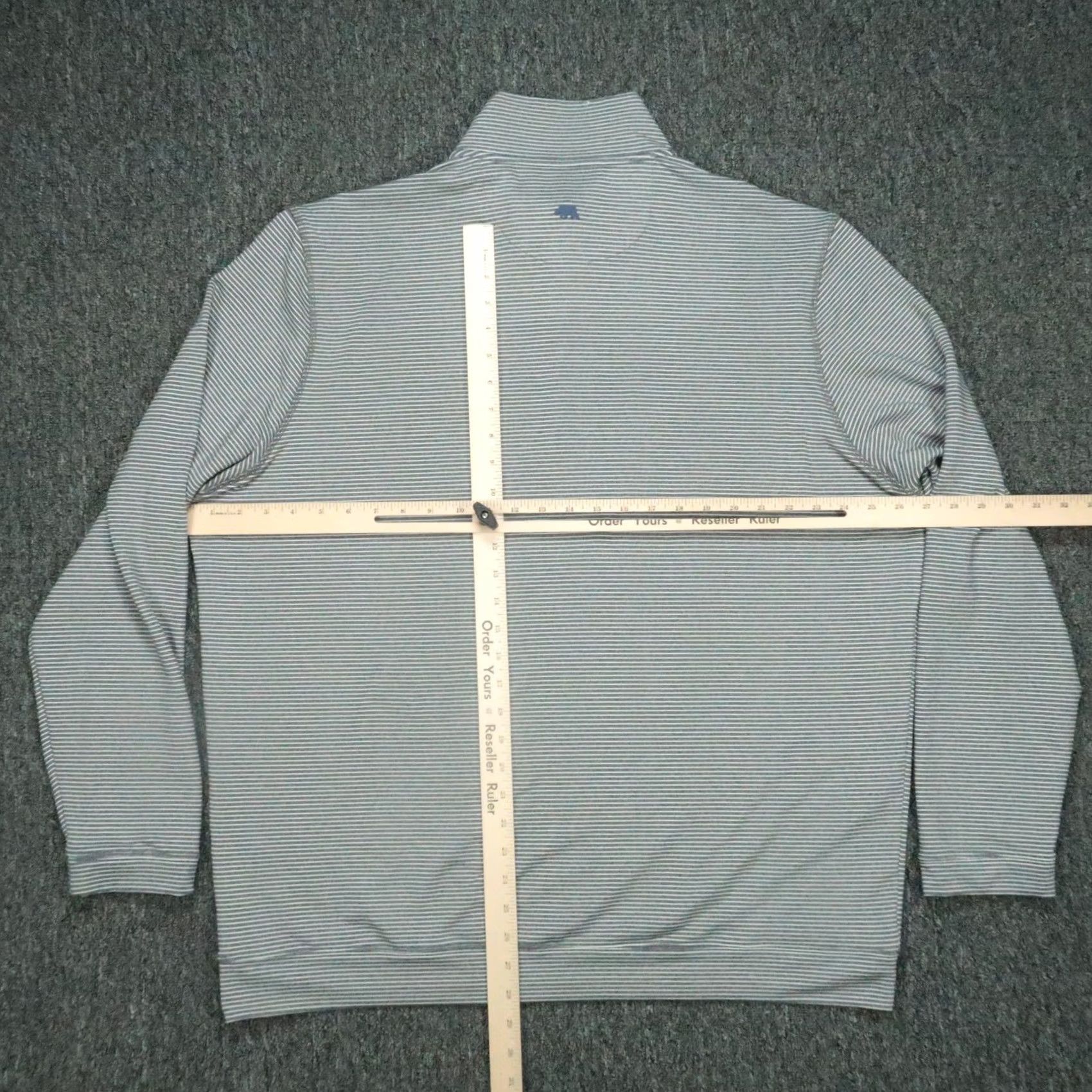 Vintage VINTAGE Onward Reserve Pullover Mens 2XL Gray Striped Quarter Zip Performance Mock Neck Size US XXL / EU 58 / 5 - 7 Thumbnail