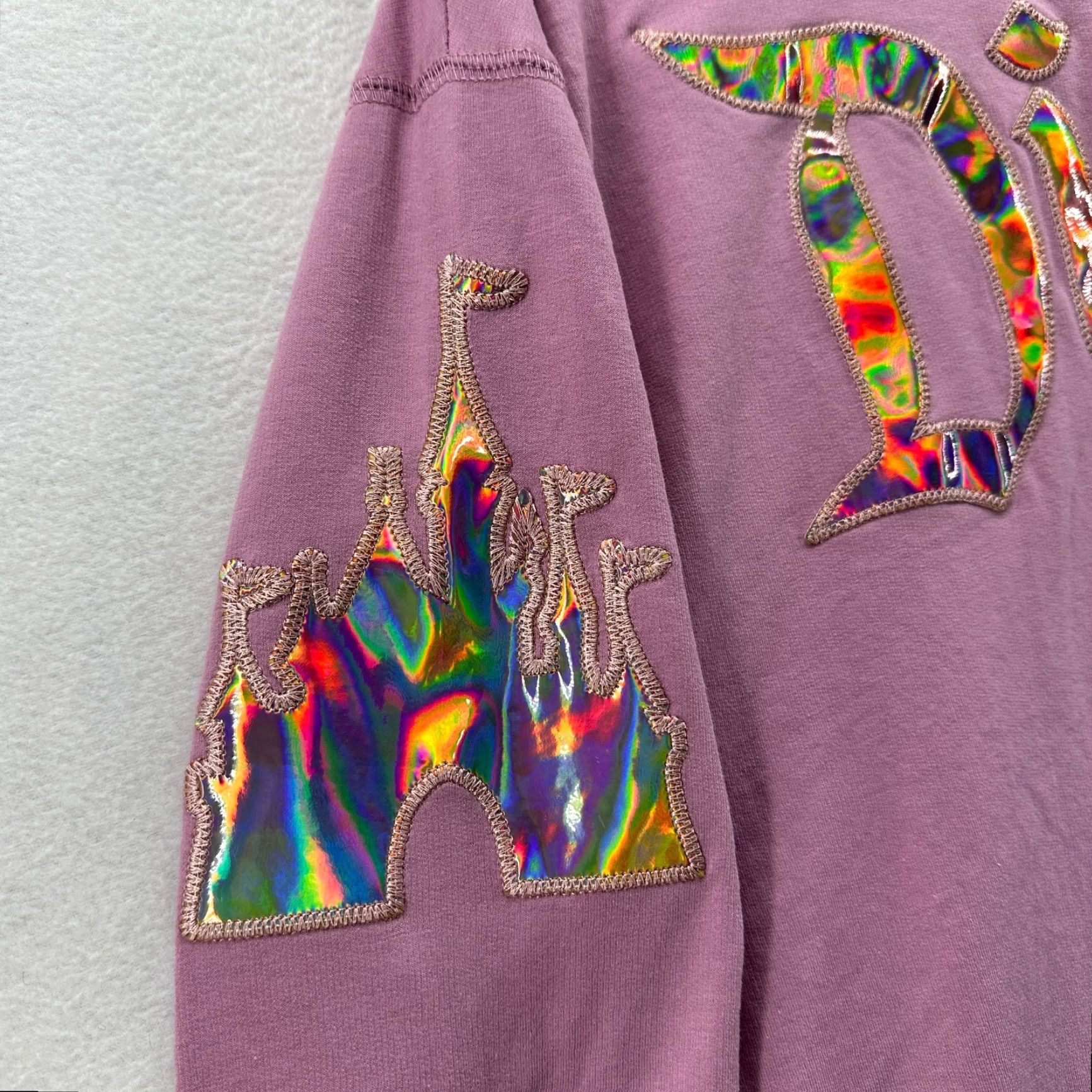 Disney Disneyland Sweatshirt Pullover Pink Womens L Iridescent 50th Anniversary Disney Mickey Mouse Crew Neck Long Sleeve Shirt Womens Size L / US 10 / IT 46 - 3 Thumbnail