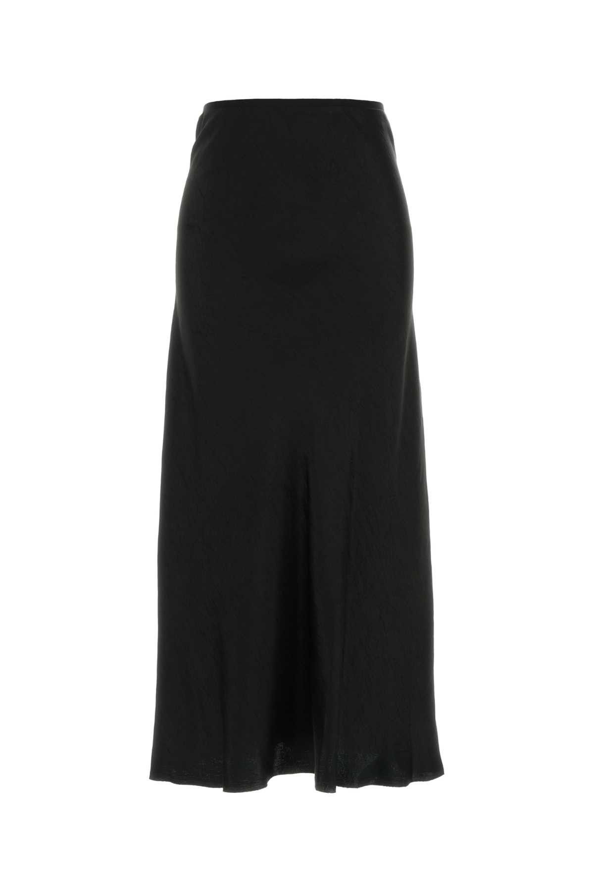 Maison Margiela Black Satin Skirt Size 30" / US 8 / IT 44 - 1 Thumbnail