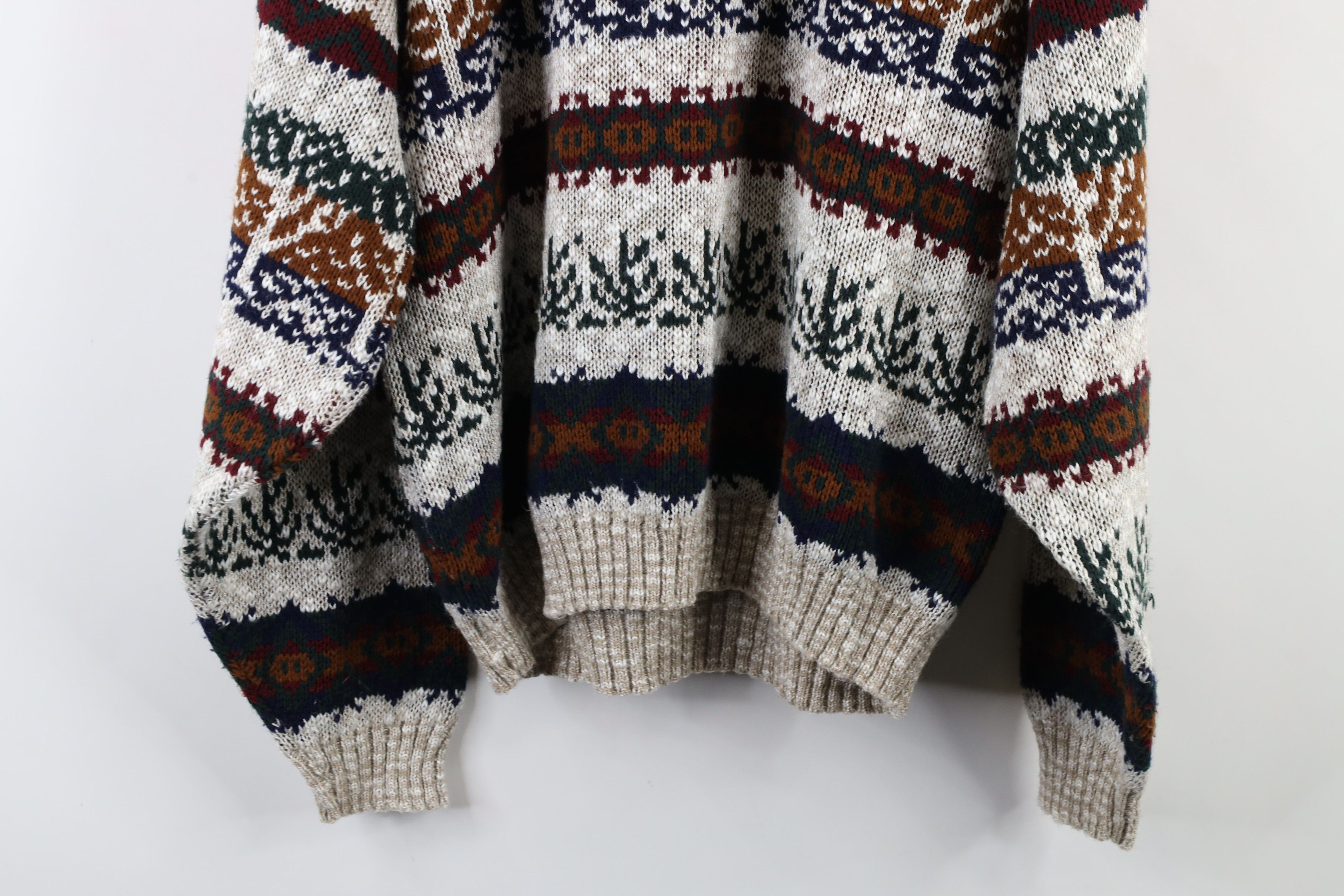 Vintage Vintage 90s Streetwear Fair Isle Knit Crewneck Sweater USA Size US XL / EU 56 / 4 - 11 Thumbnail