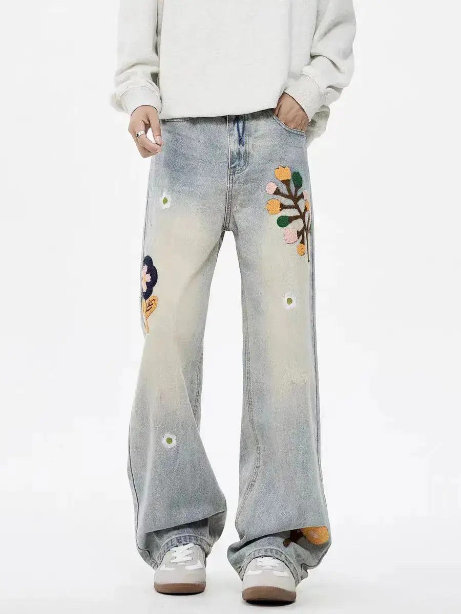 Japanese Brand Crochet Jeans Men's and Women's High Street Casual Size US 32 / EU 48 - 1 Thumbnail