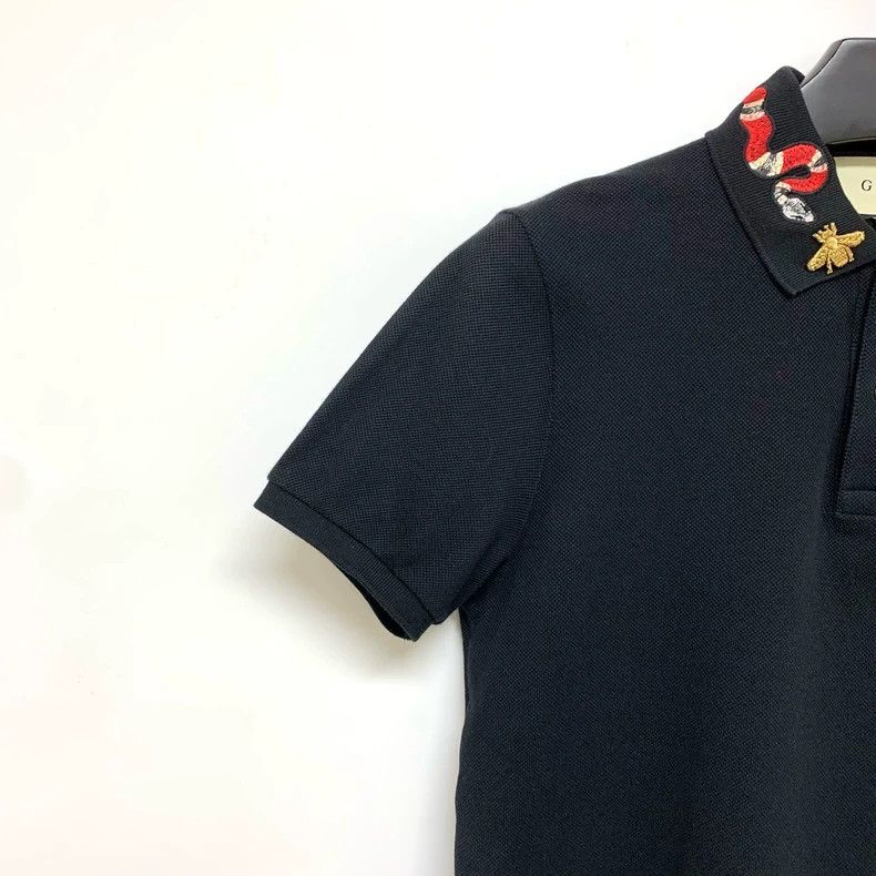 Gucci GucciClassic snake-patterned embroidered polo shirt 2503-Ne Size US S / EU 44-46 / 1 - 8 Thumbnail