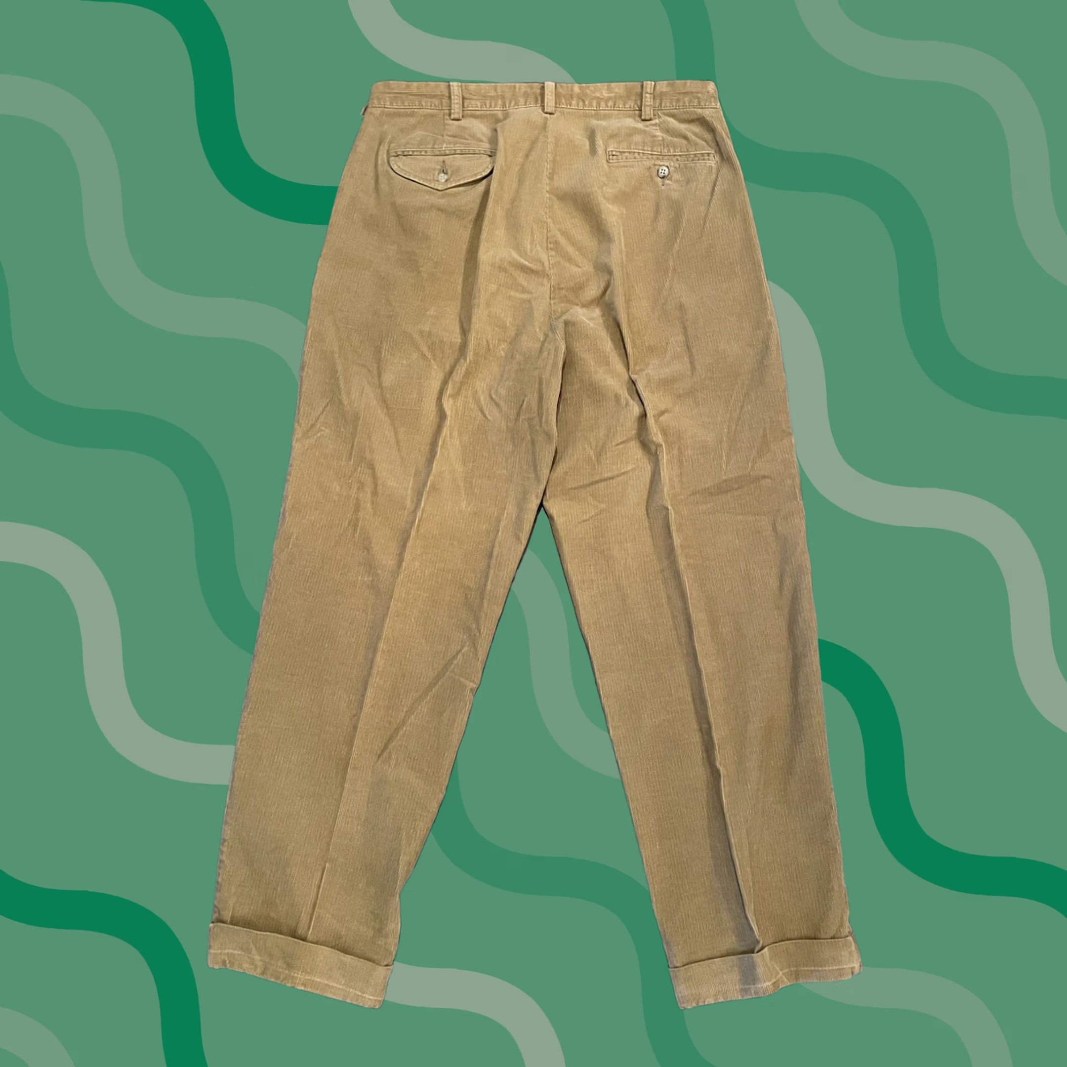 Polo Ralph Lauren Polo Ralph Lauren Mens Corduroy Pleated Pants - 36x30 Hammond Size US M / EU 48-50 / 2 - 1 Thumbnail