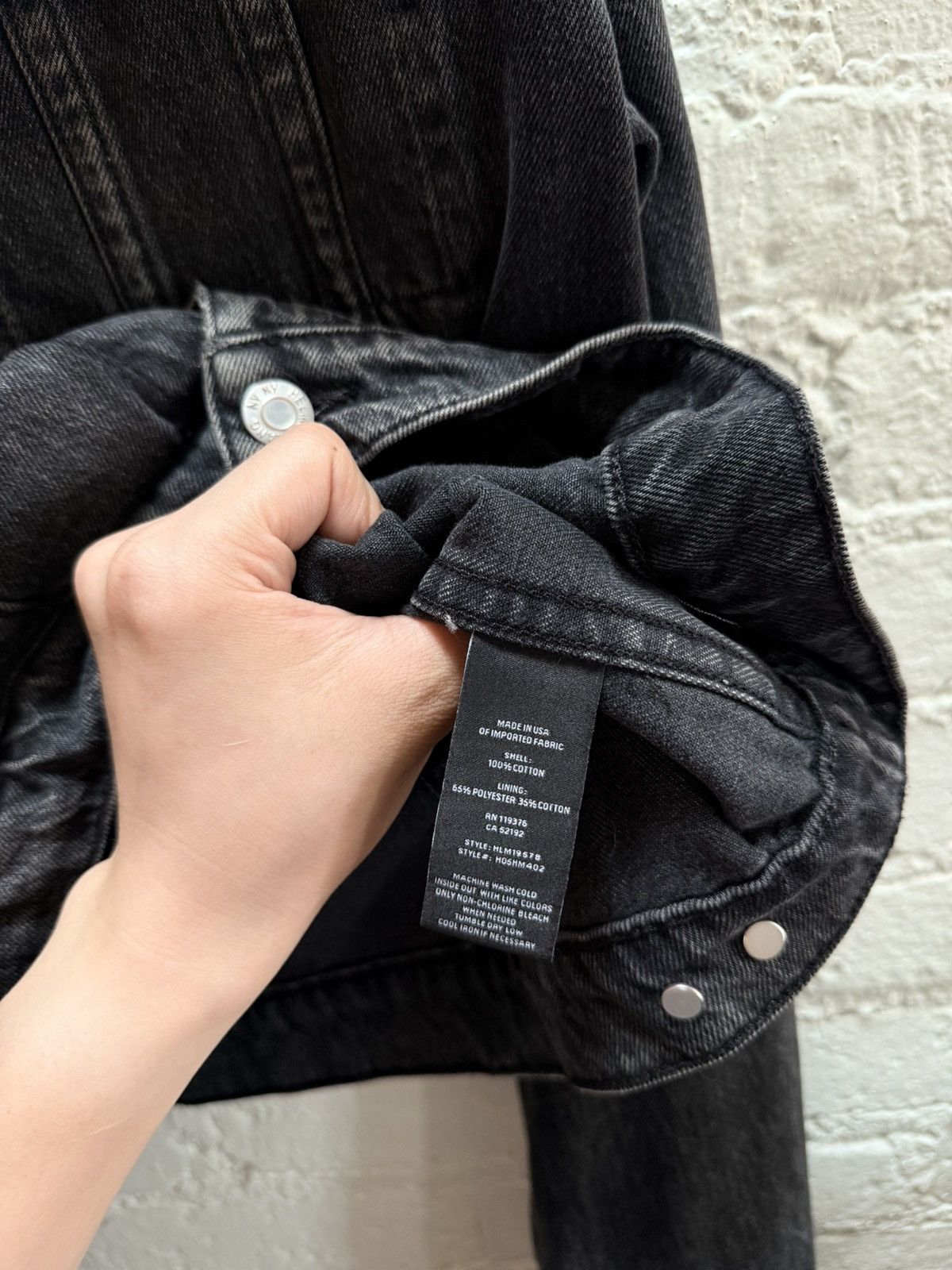 Helmut Lang Black Stonewash Denim Trucker Jacket Size US XL / EU 56 / 4 - 8 Thumbnail