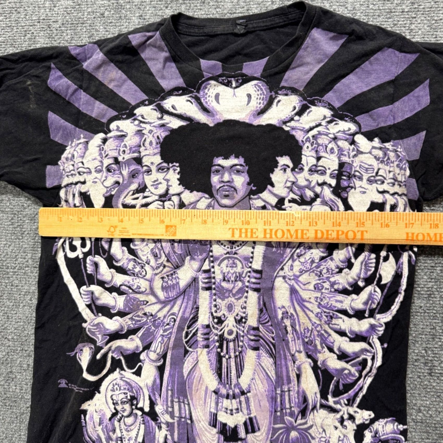 The Unbranded Brand Jimi Hendrix T-Shirt XS Men Purple 2013 Axis Bold As Love Rock Music Stained Y2K Size US XS / EU 42 / 0 - 5 Thumbnail