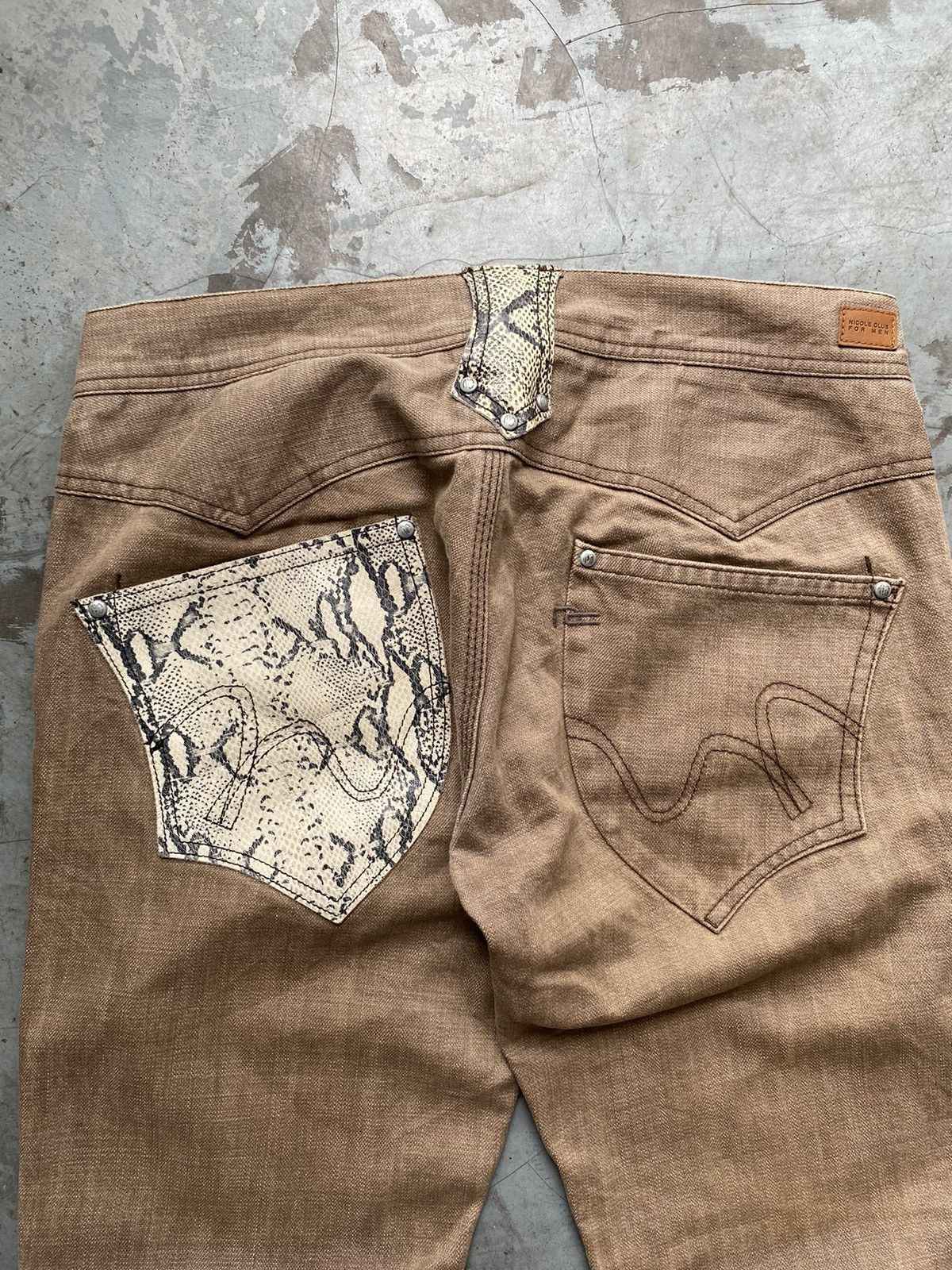 If Six Was Nine Y2k Distressed Snake Pocket Nicole Club Men Jeans Size US 32 / EU 48 - 5 Thumbnail